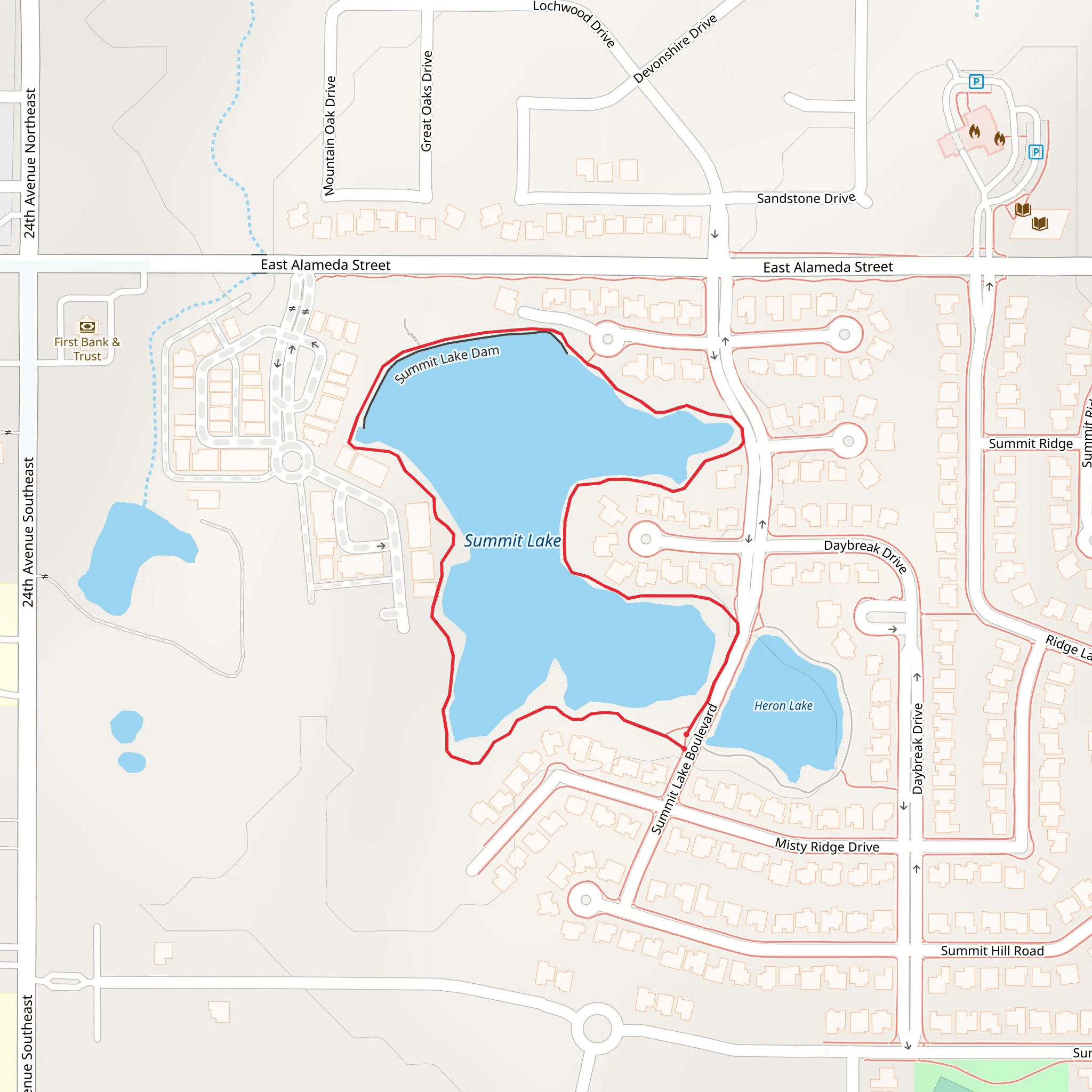 Summit Lake Loop mobile static map