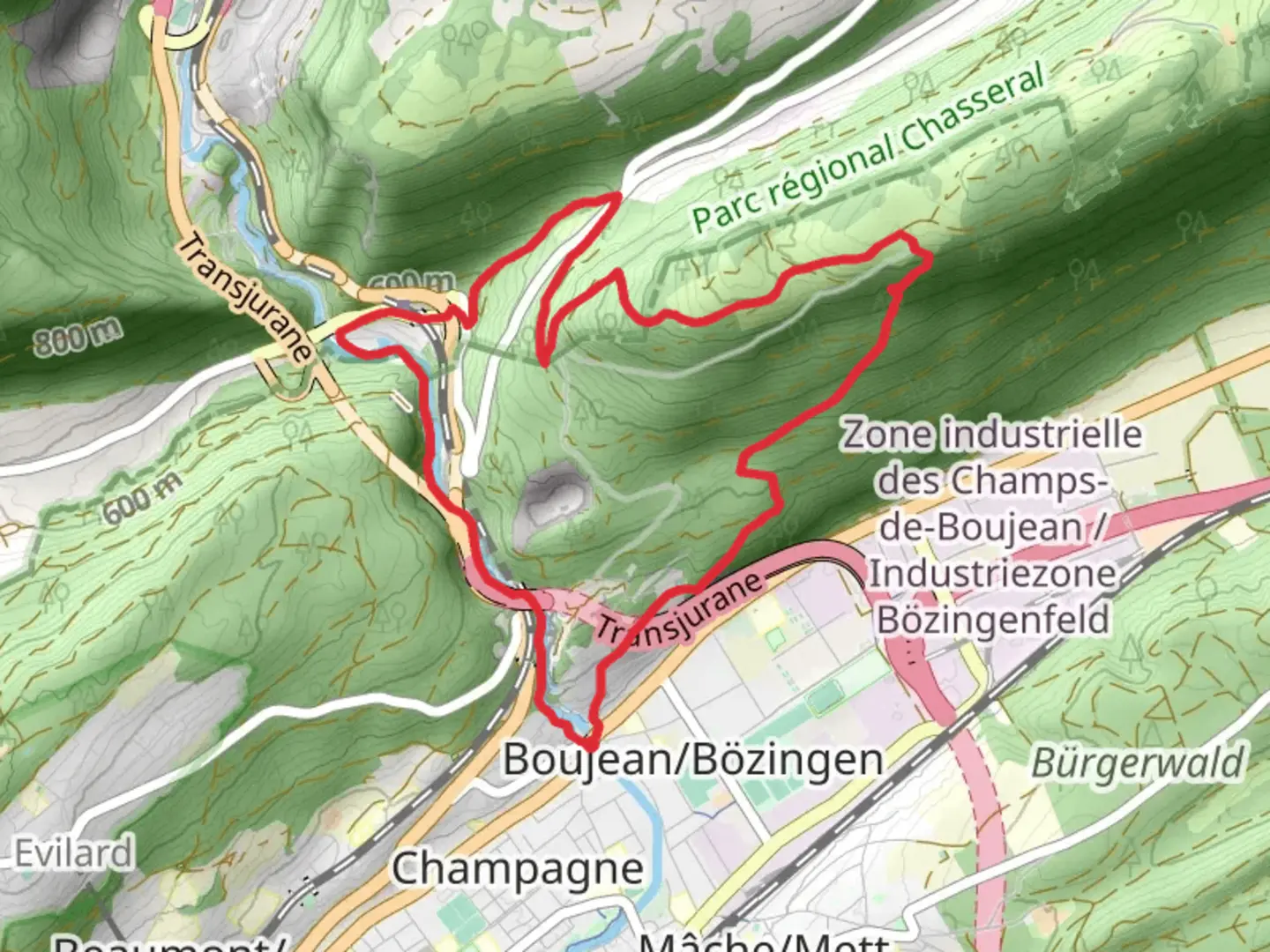 An image depicting the trail Bienne Taubenlochschlucht and its surrounding area.