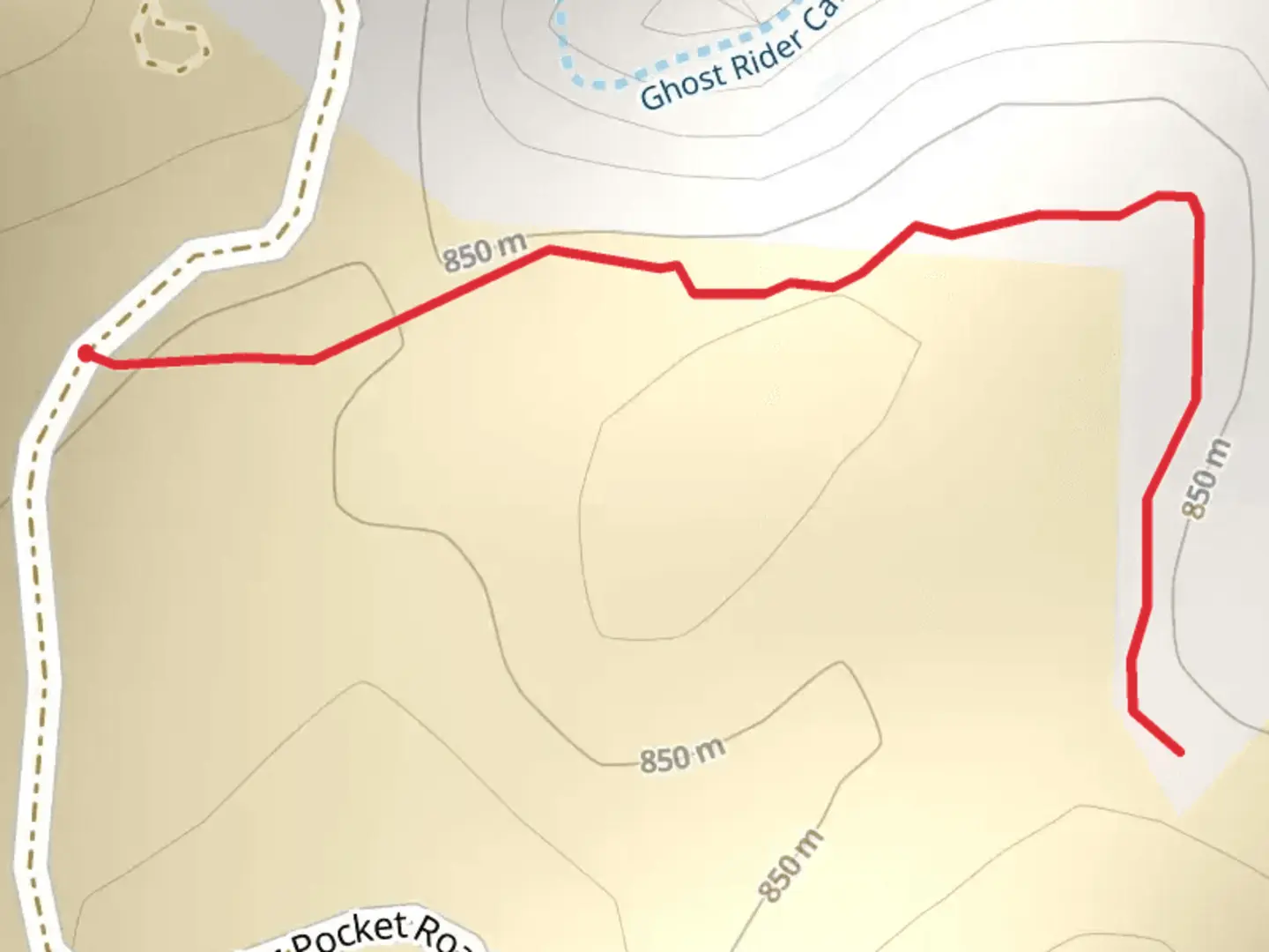An image depicting the trail Cedar Pocket Road and its surrounding area.