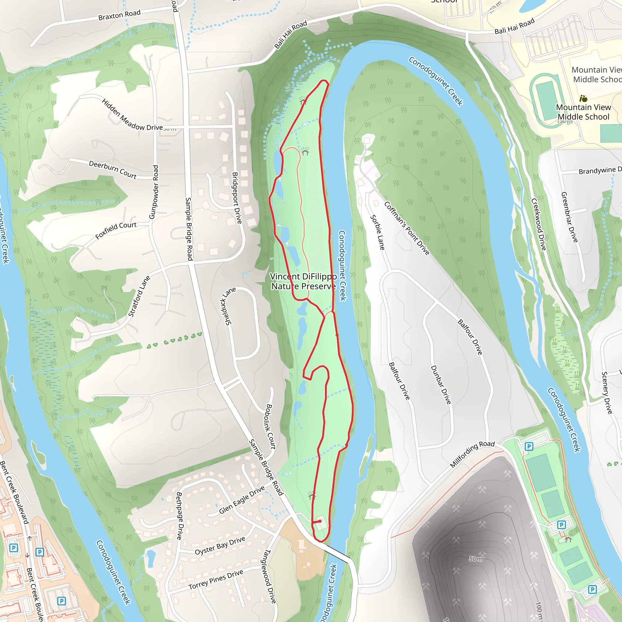 Vincent DiFilippo Nature Loop Trail mobile static map