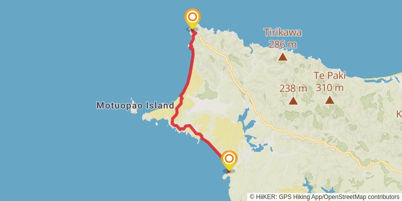 Cape Reinga Coastal Walkway stage 33 Map