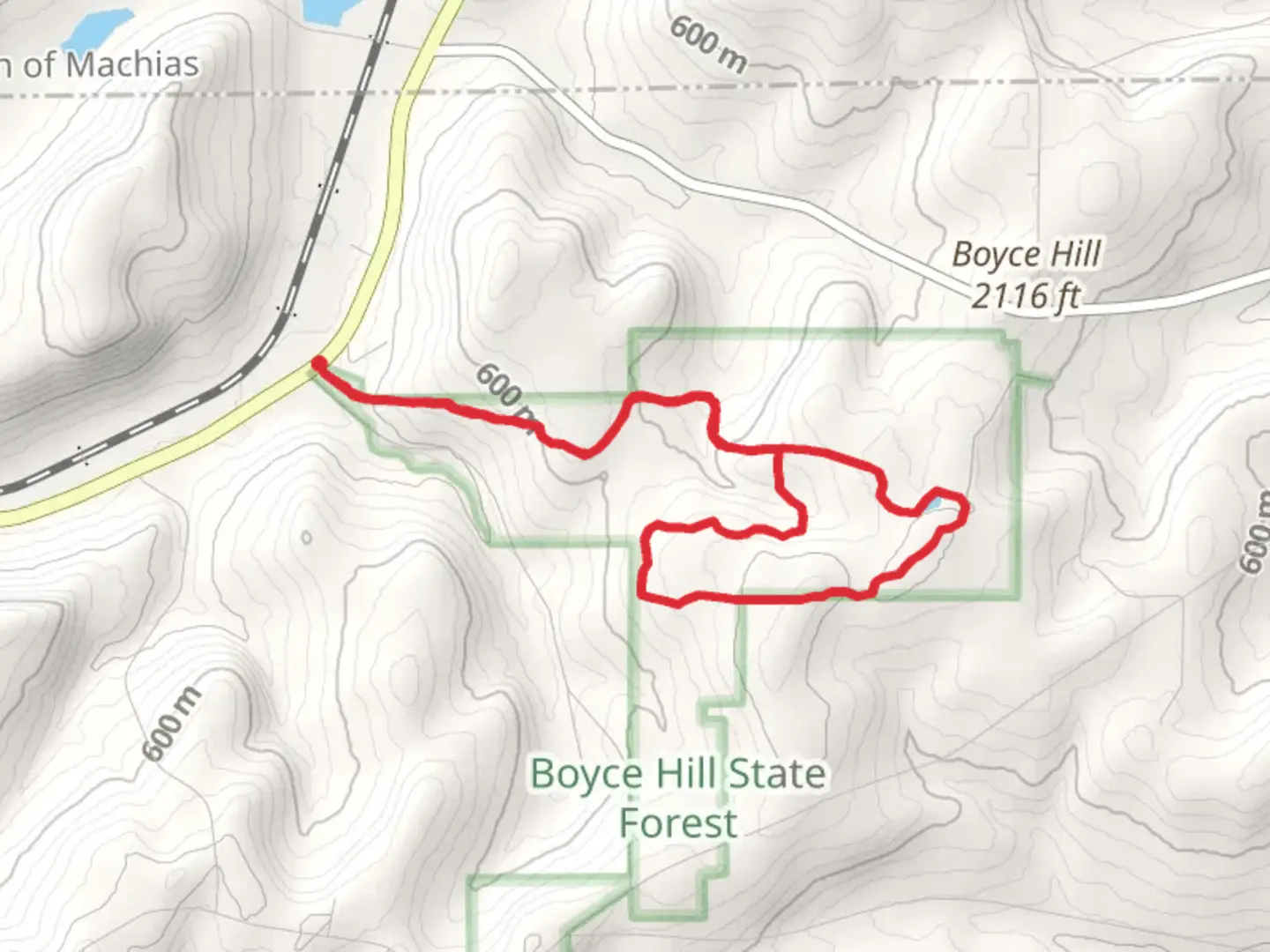 An image depicting the trail Finger Lakes - North Country Loop Trail from Devereaux and its surrounding area.