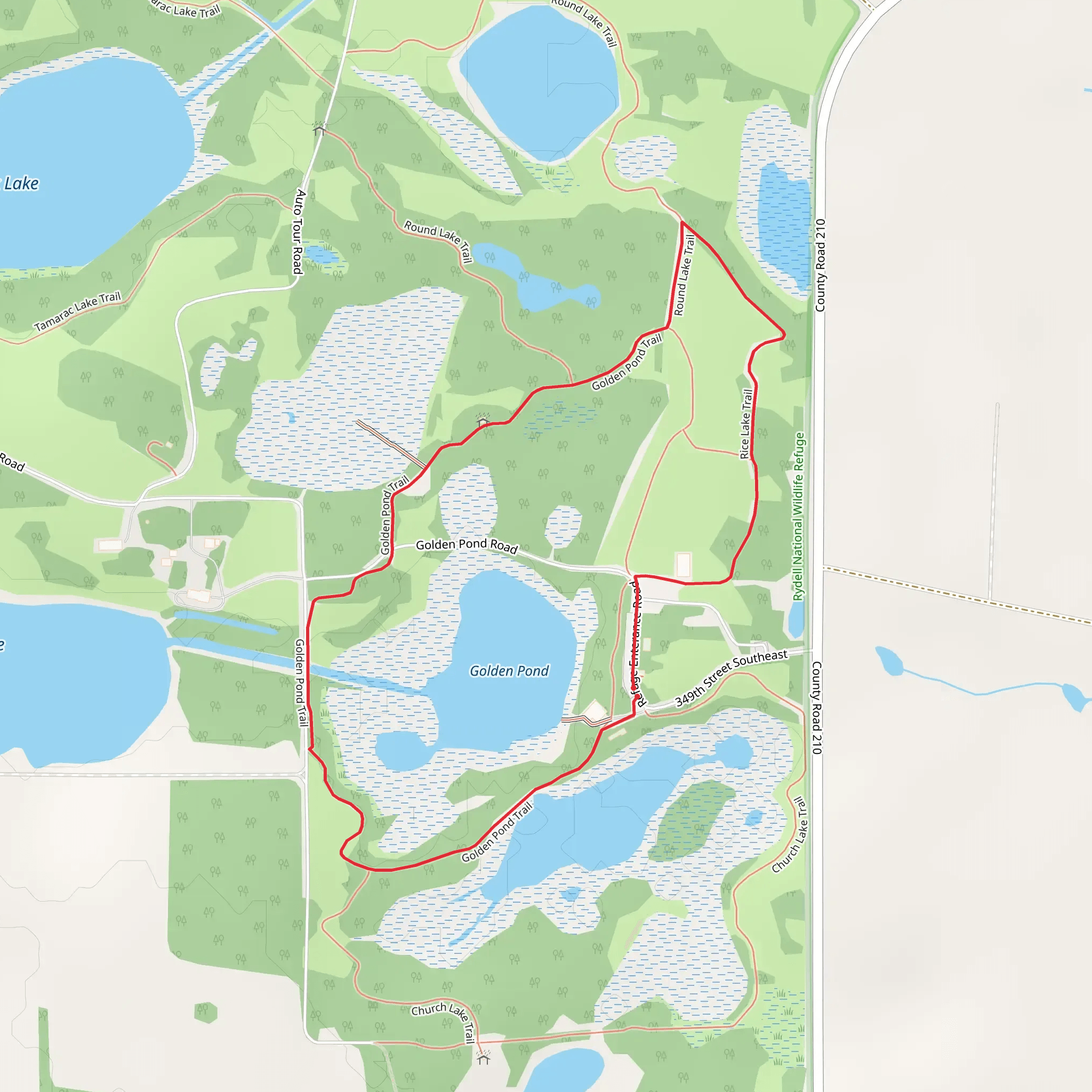 Golden Pond Loop Trail mobile static map
