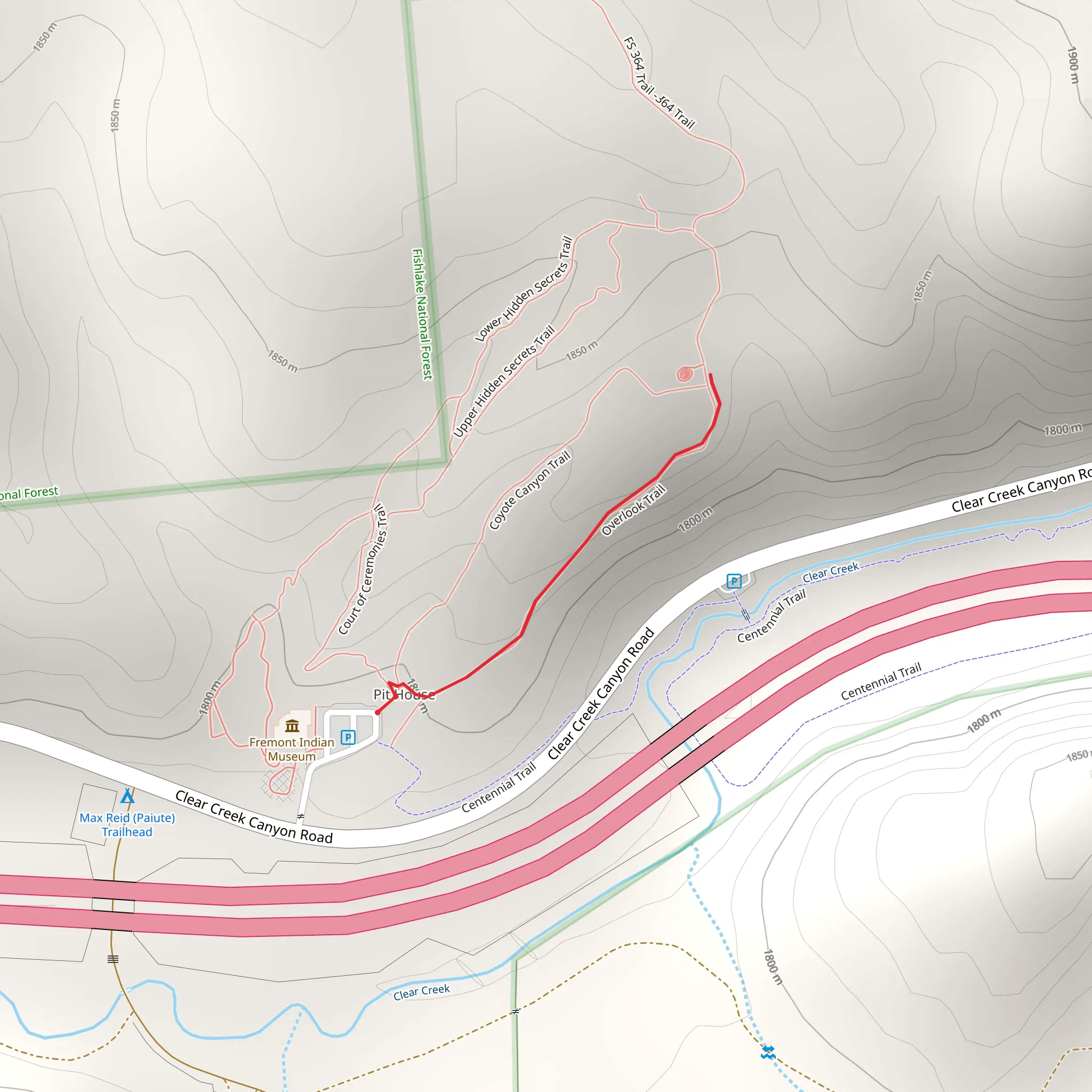 Court of Ceremonies Short Trail mobile static map