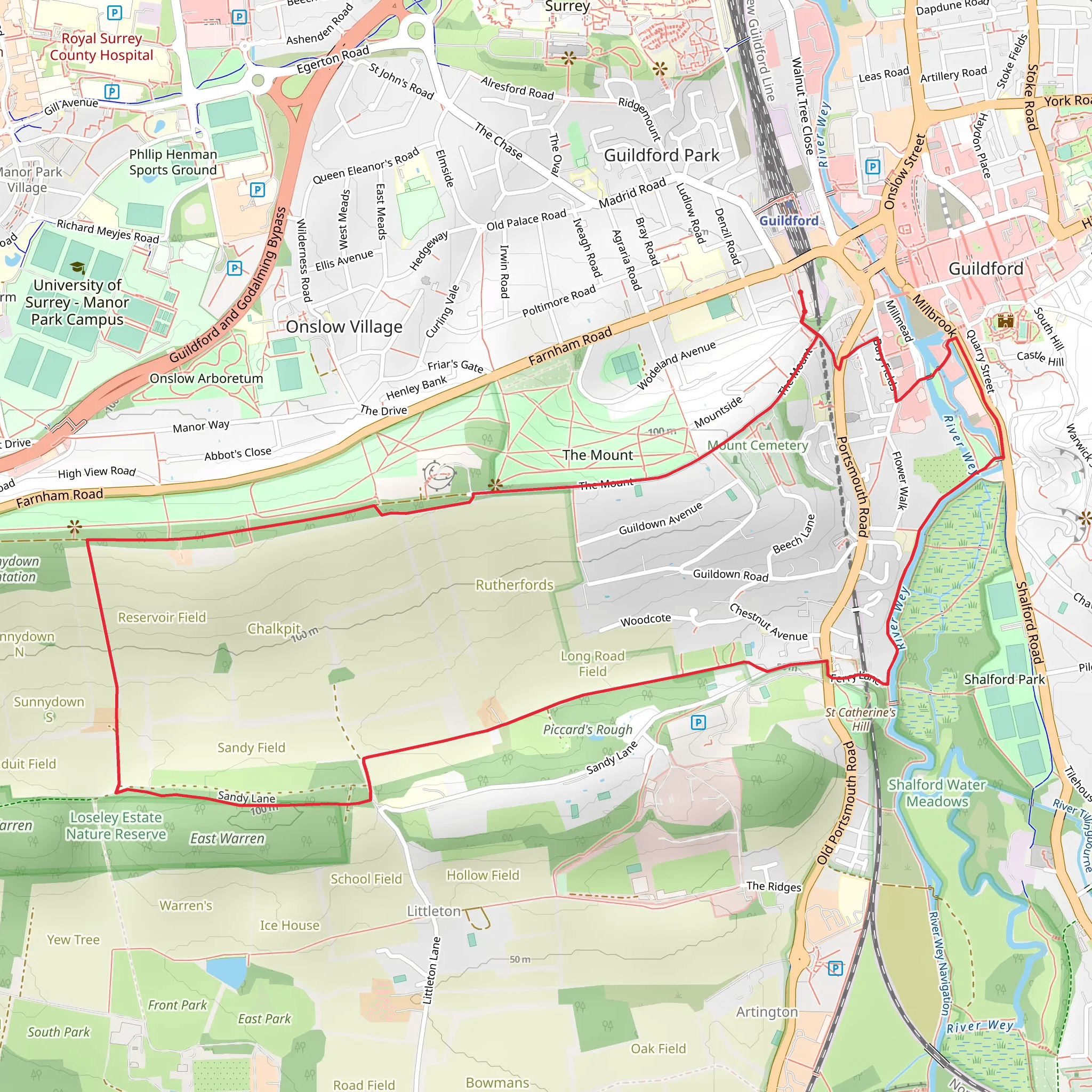 Guildford Loop mobile static map
