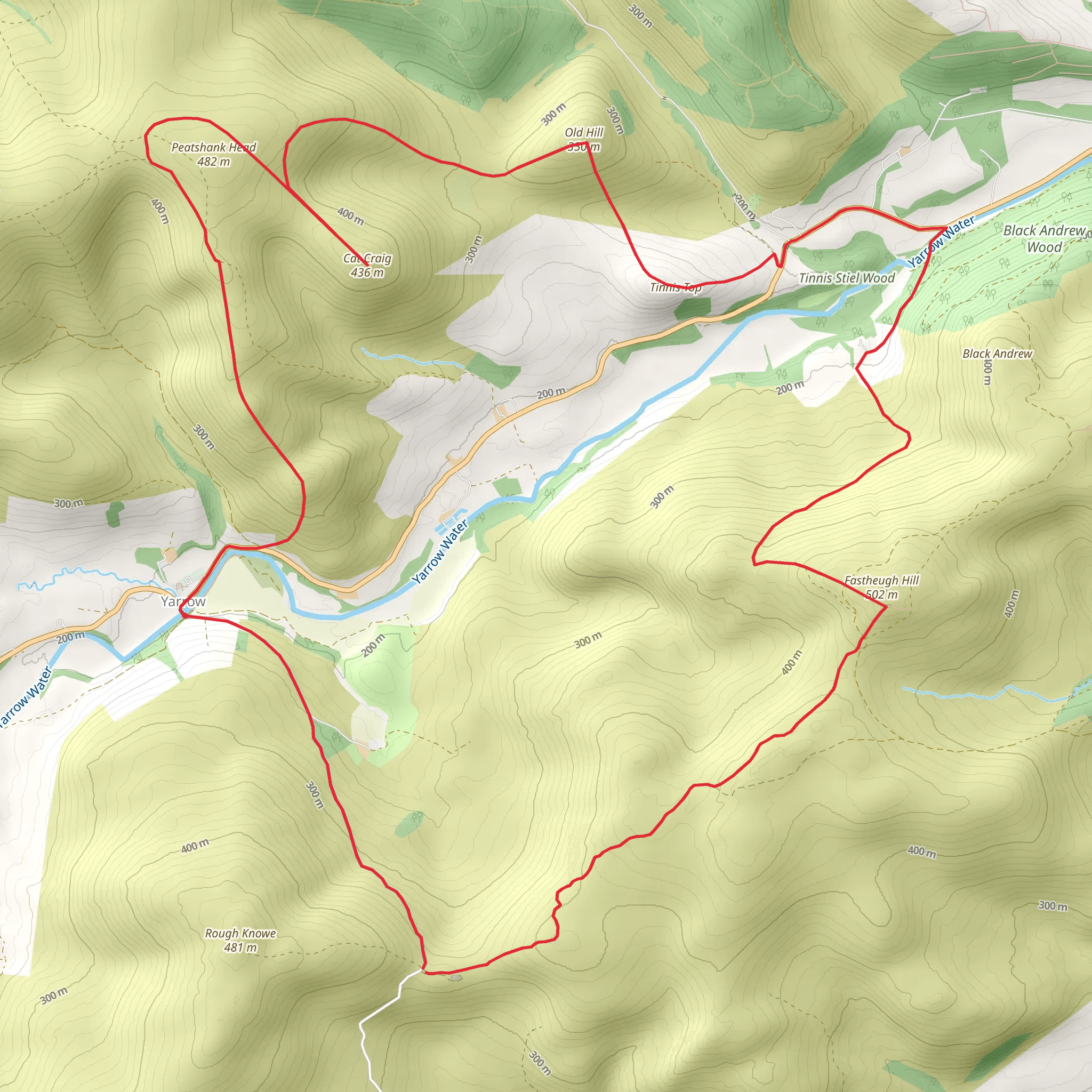 Yarrow Valley Five Hills Circular mobile static map