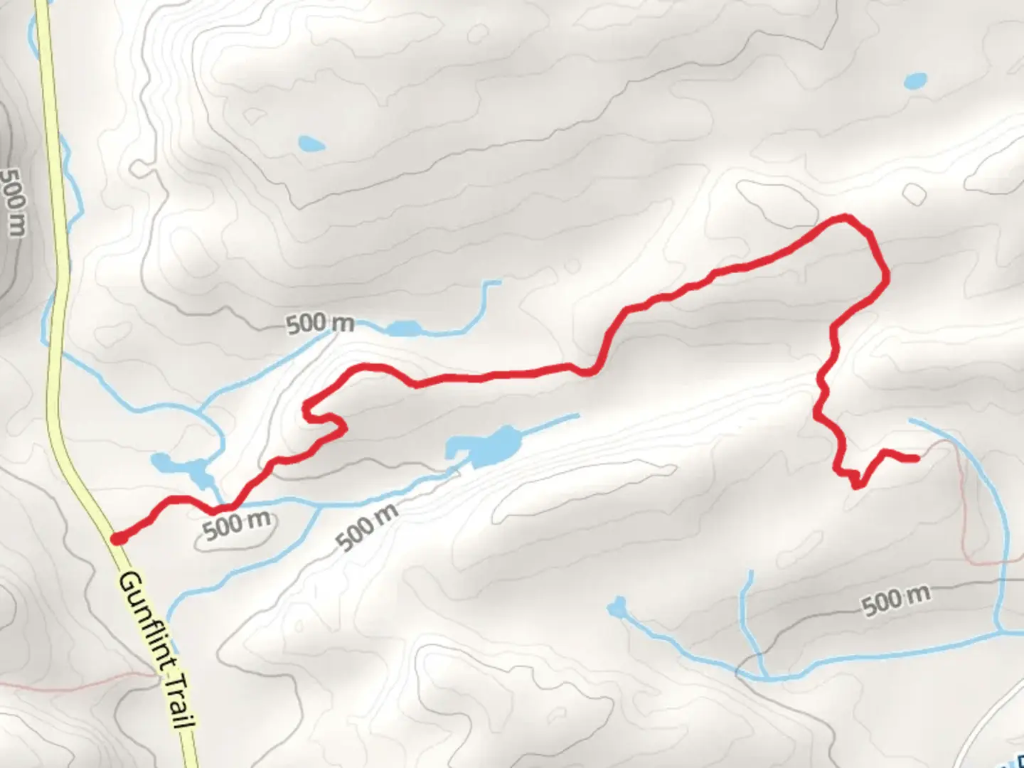 An image depicting the trail Border Route Short Trail and its surrounding area.