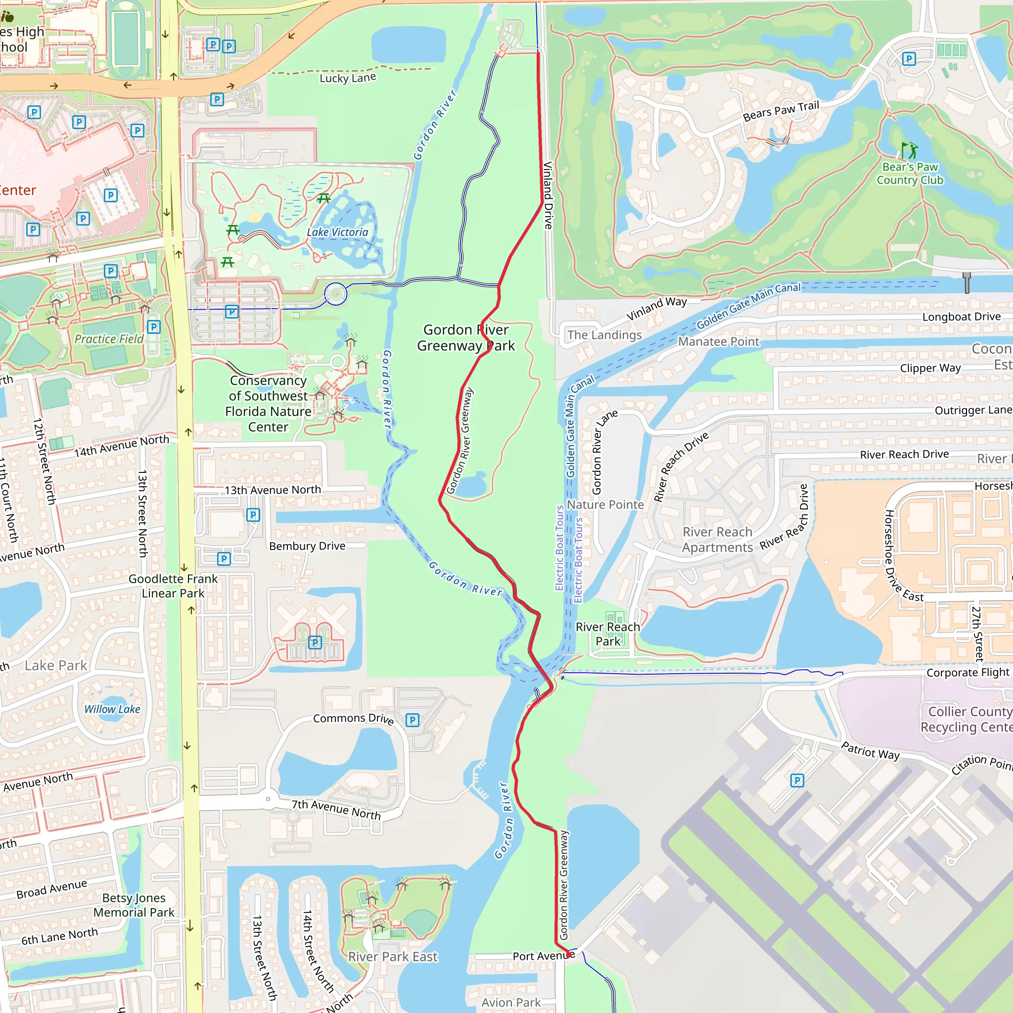 Gordon River Greenway - Port Avenue mobile static map