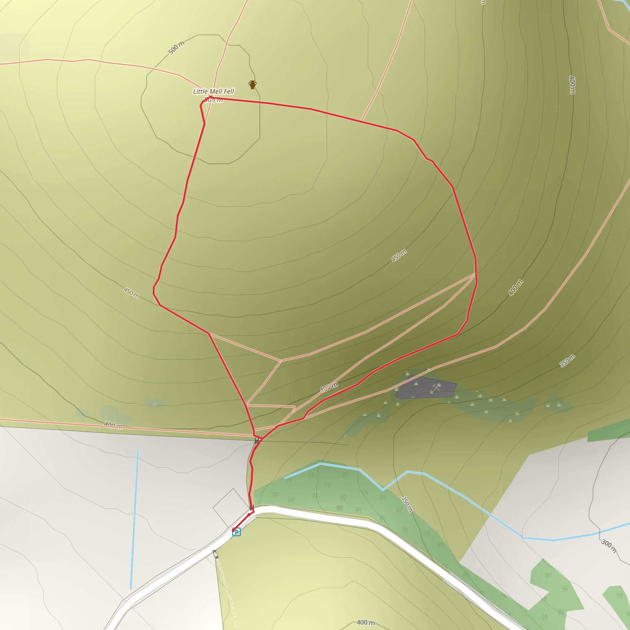 Little Mell Fell Loop mobile static map
