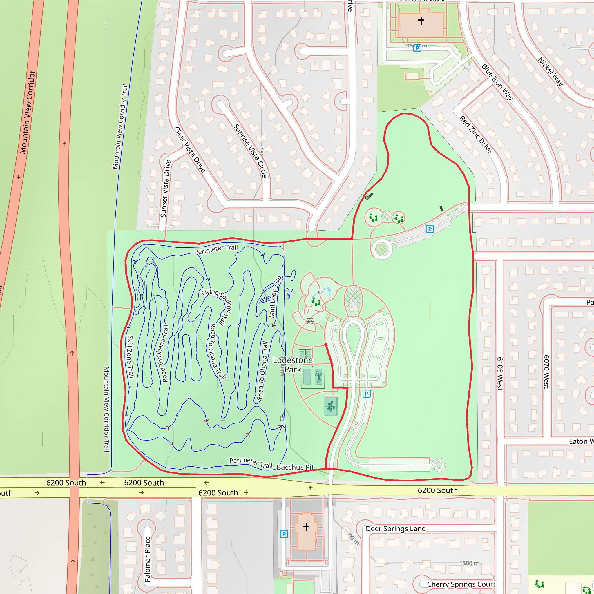 Lodestone Park Loop mobile static map