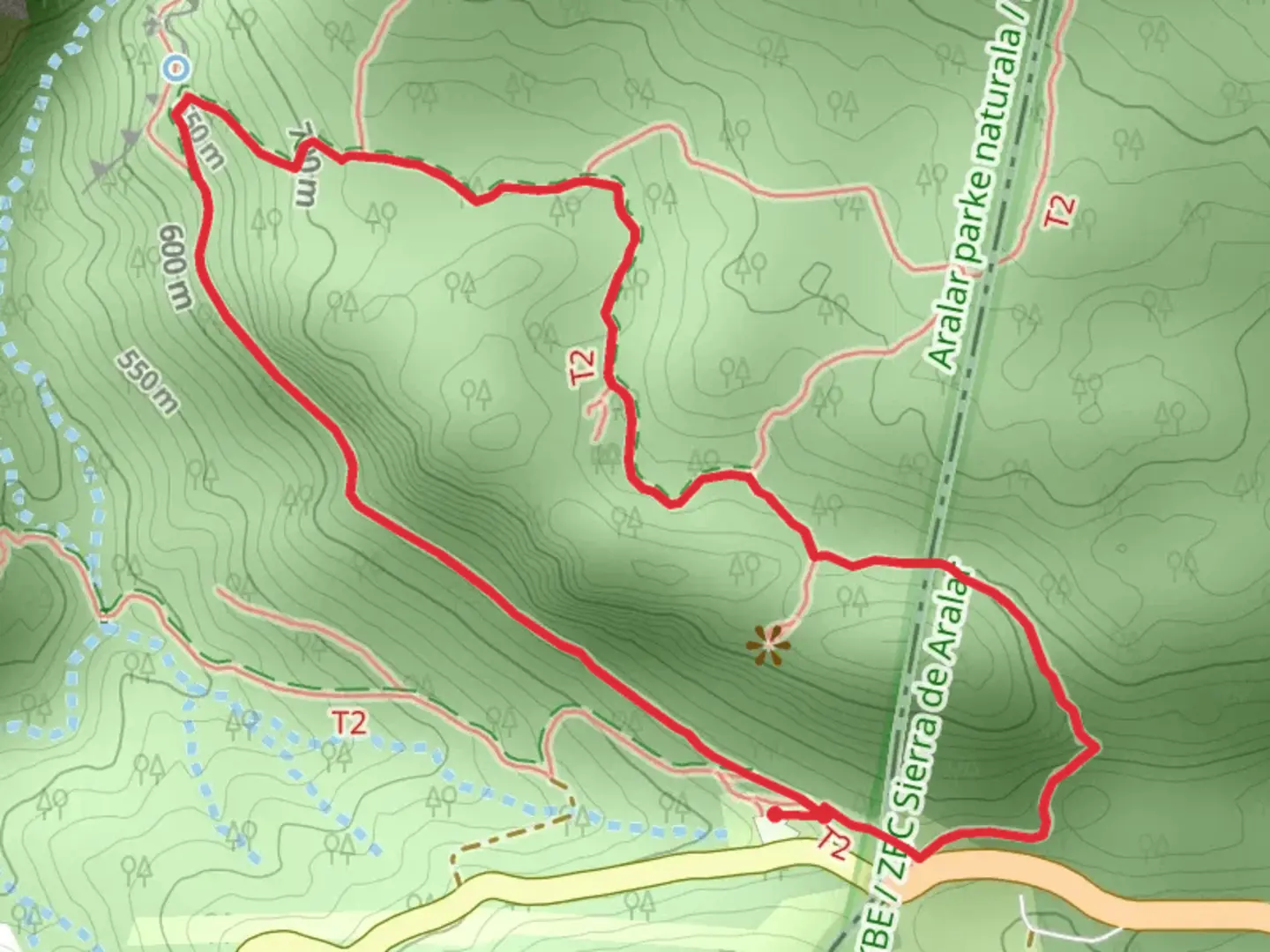 An image depicting the trail Return to Alleko SL GI 2004 and its surrounding area.