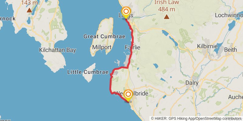 Ayrshire Coastal Path stage 7 Map