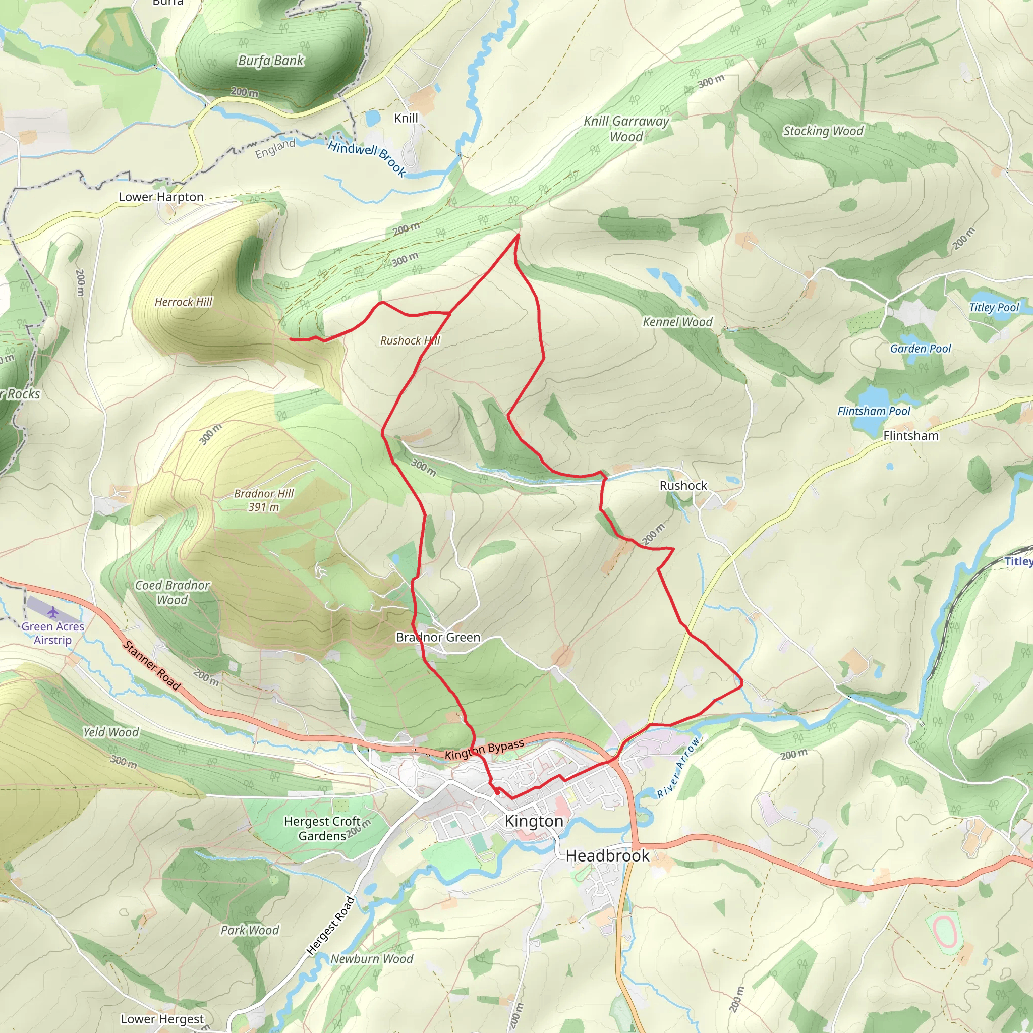 Kington Loop mobile static map