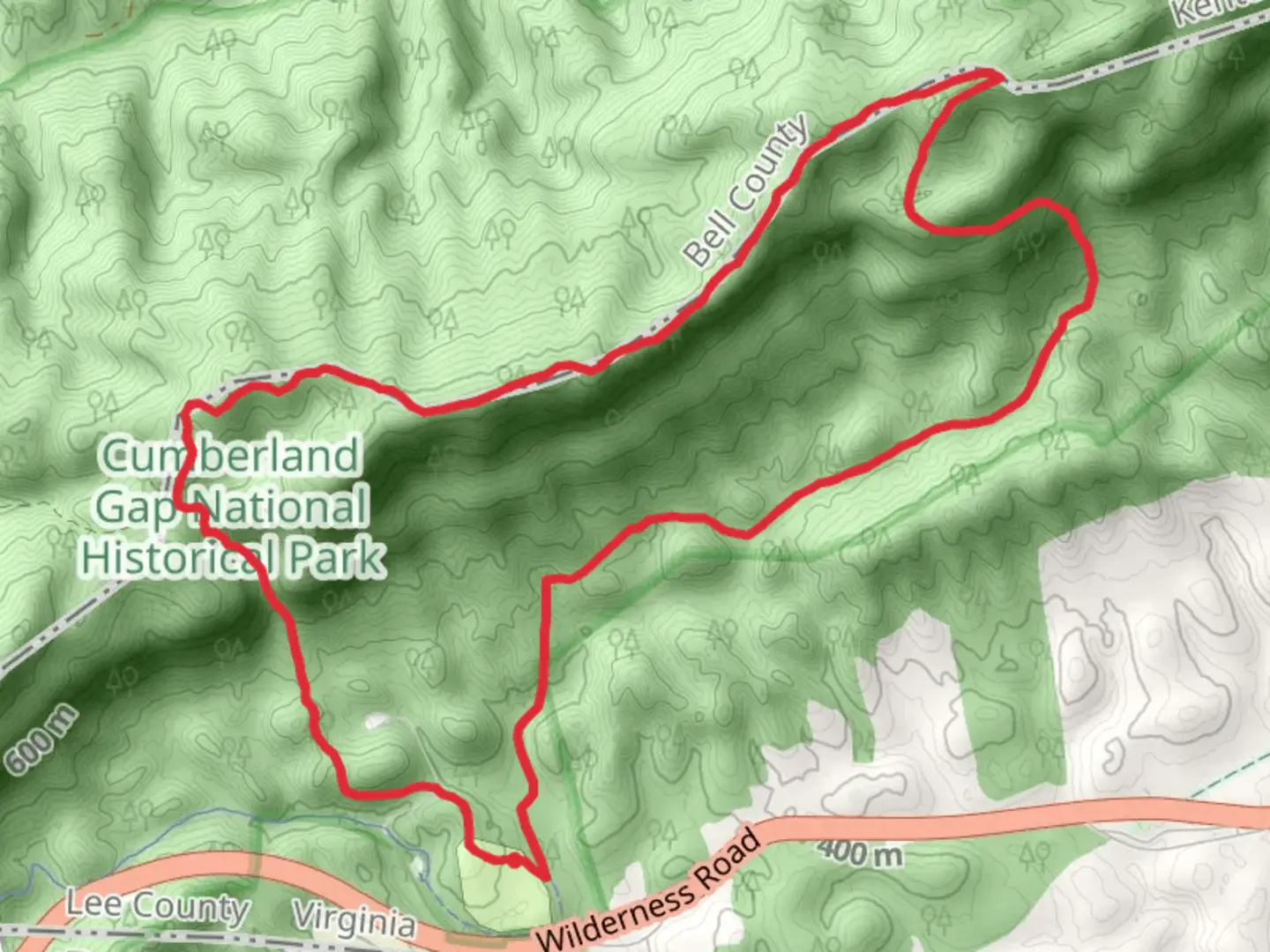 An image depicting the trail Gibsons Gap Loop and its surrounding area.