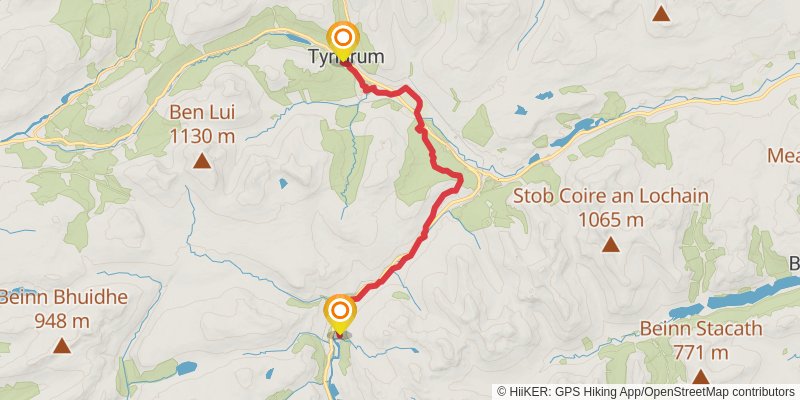 West Highland Way stage 4 Map
