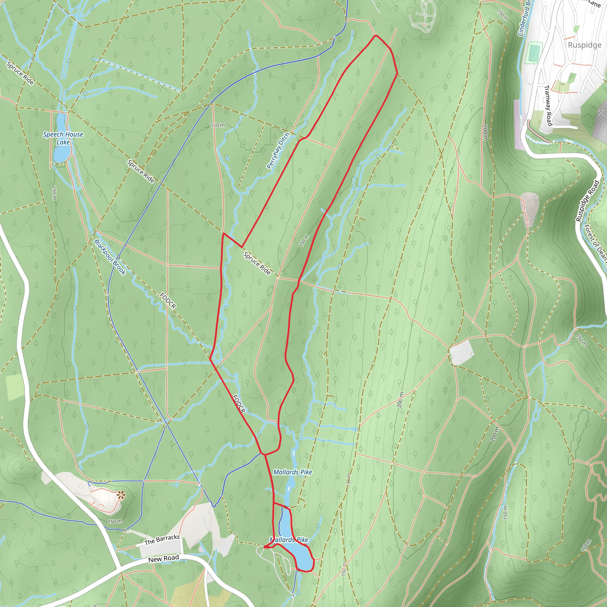 Mallards Pike mobile static map
