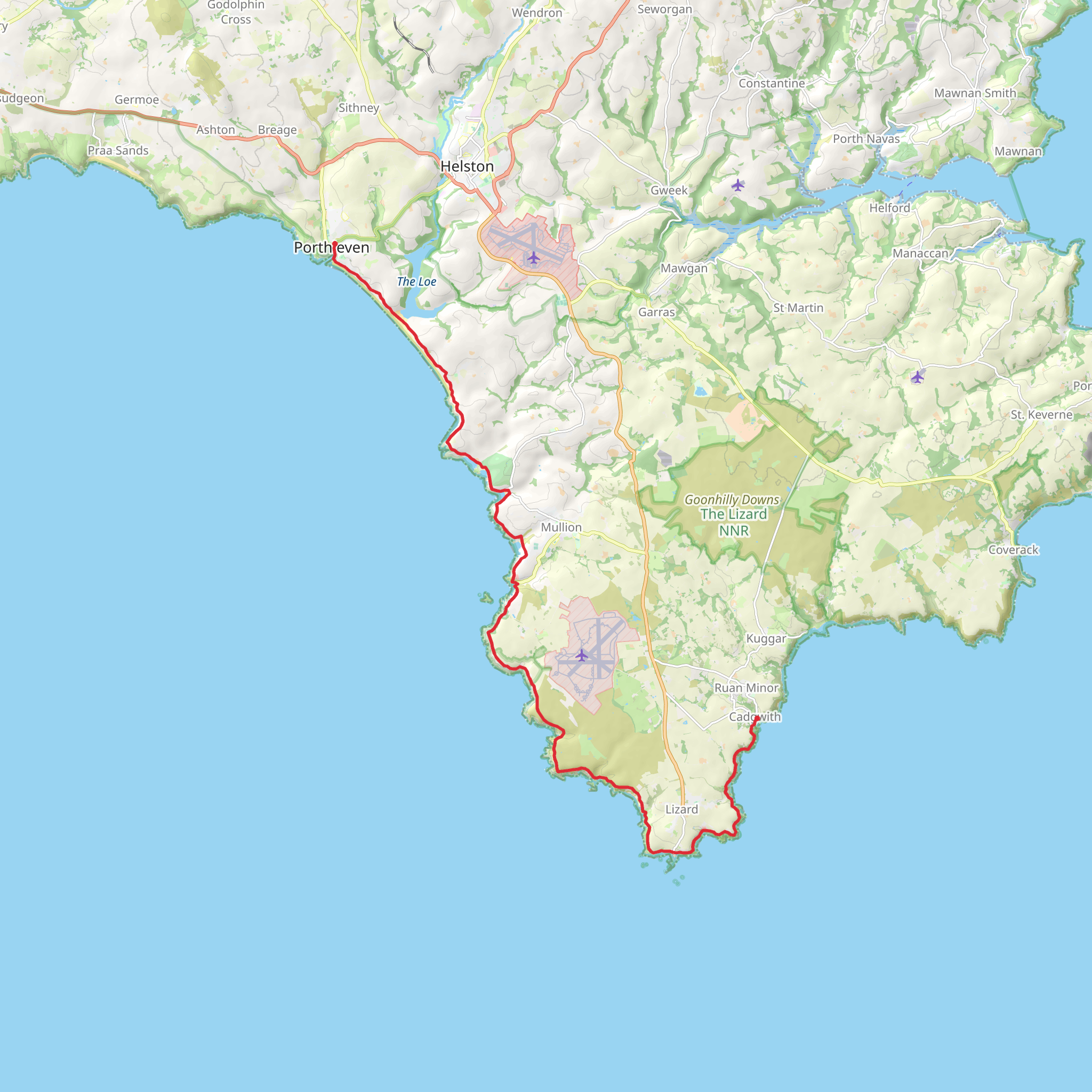 Gunwalloe Church Cove Beach, Kynance Cove and Housel Bay Beach mobile static map
