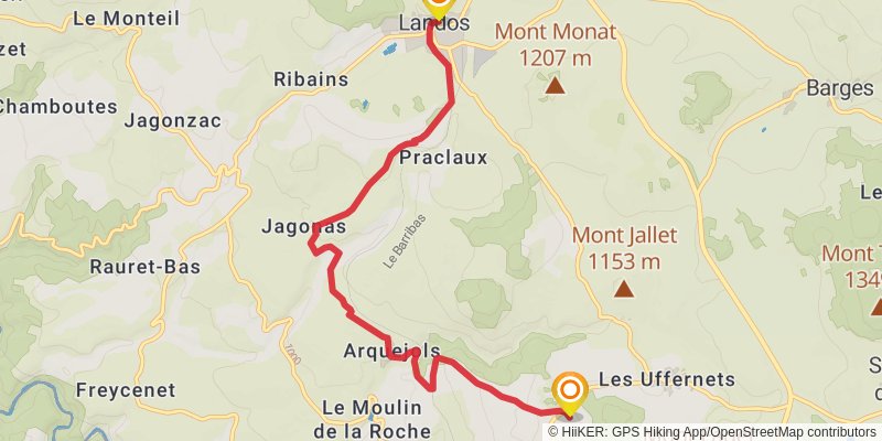 GR 700 - Regordane Way alt 4 Map