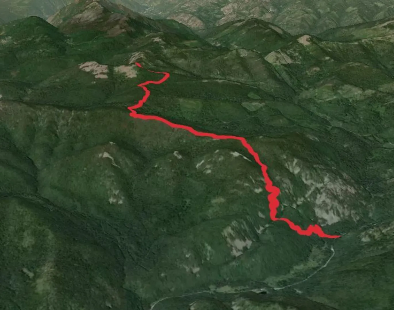 An image depicting the trail North Fork Grassy Top Trail and its surrounding area.