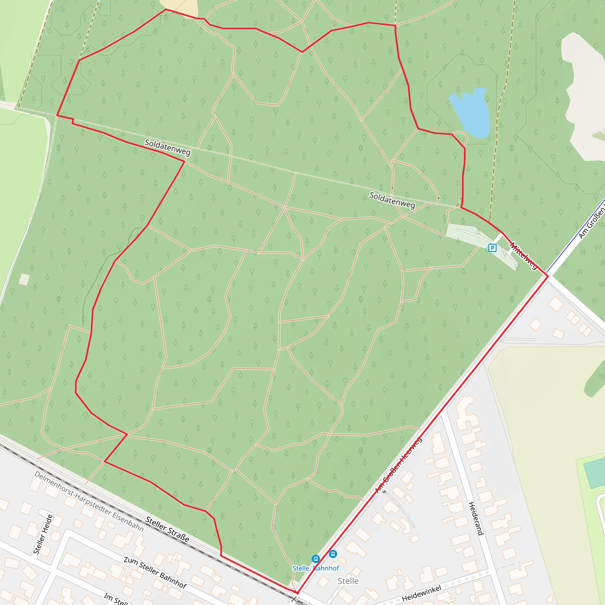 Steller Heide Loop via Steller Straße mobile static map