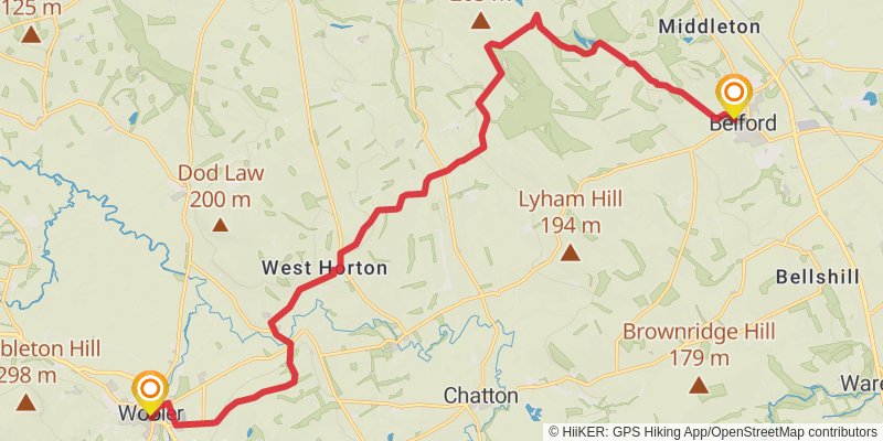 Carlisle to Cat and Fiddle Walk stage 8 Map