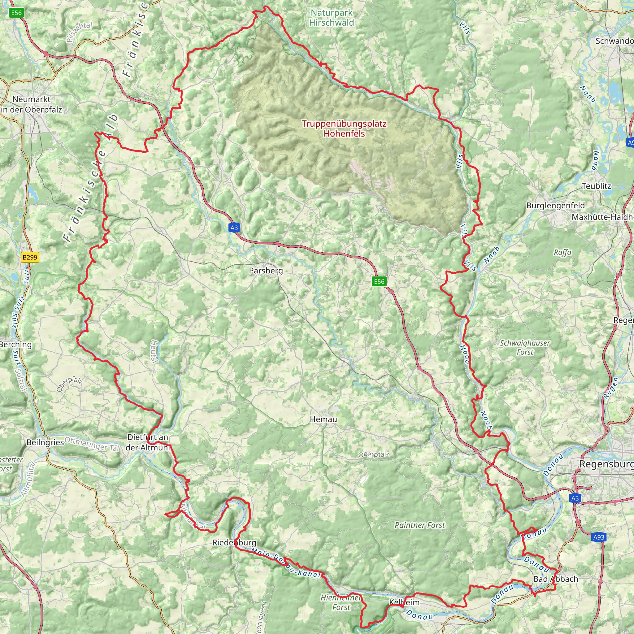 Jurasteig mobile static map
