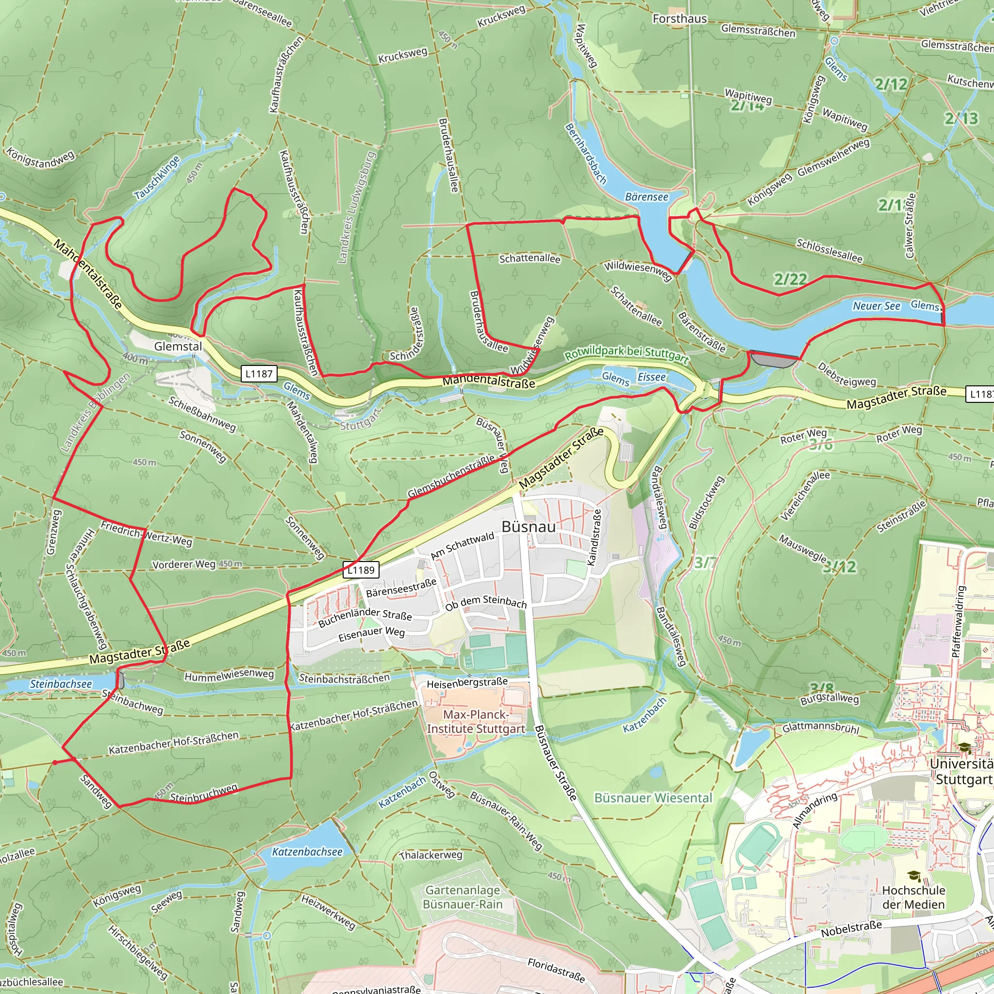 Tauschklingenweg and Steinbruchweg Loop mobile static map
