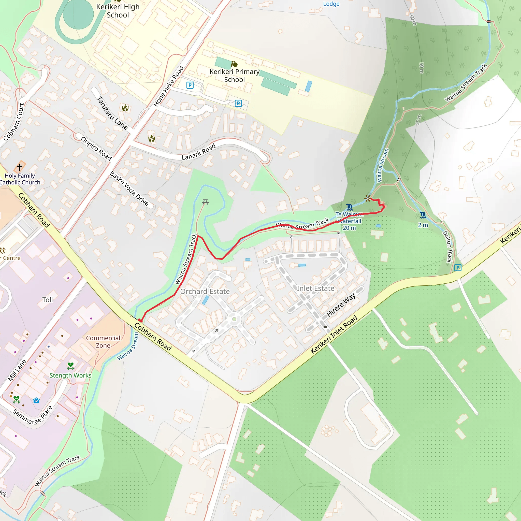 Te Wairere Waterfall Walk mobile static map