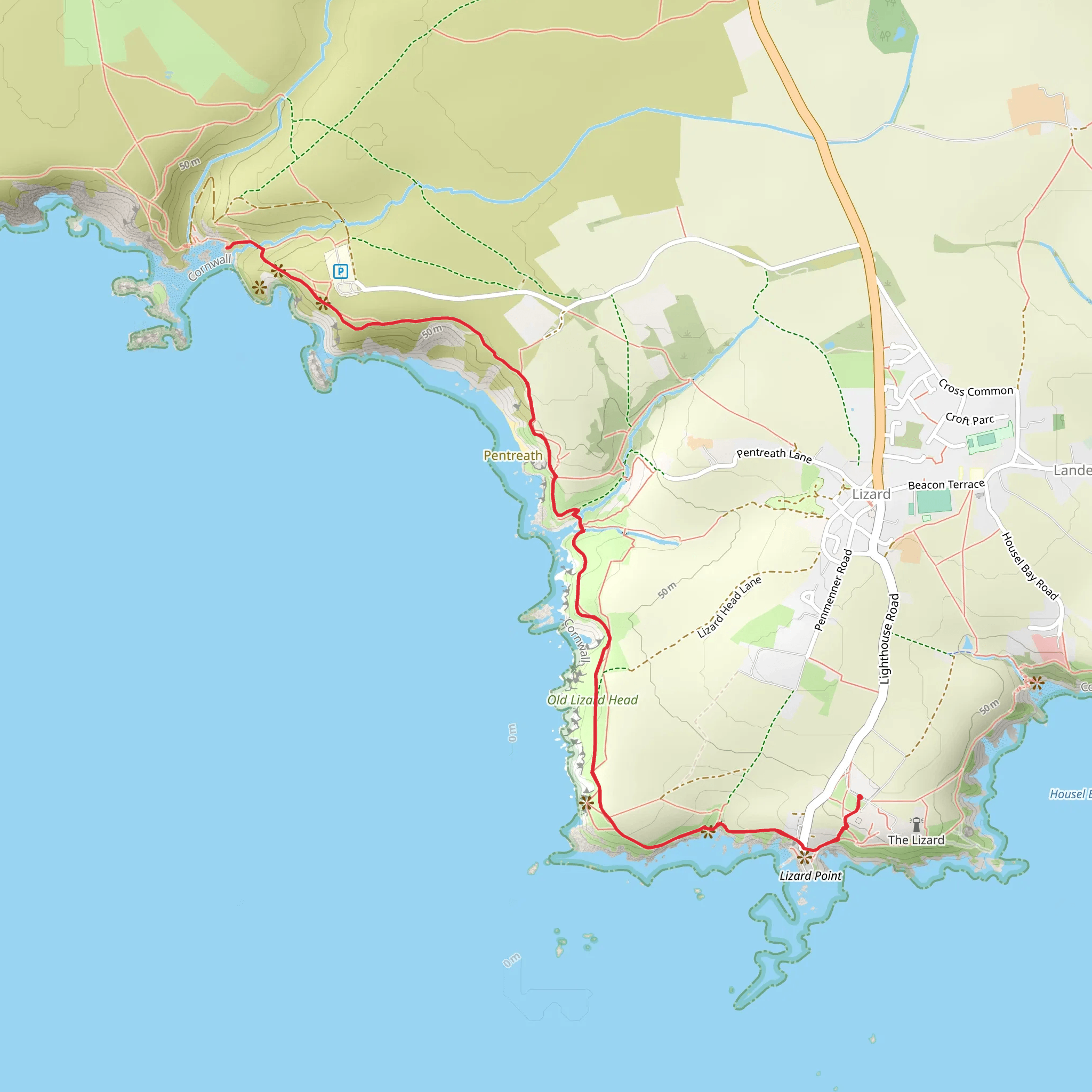 Kynance Cove mobile static map