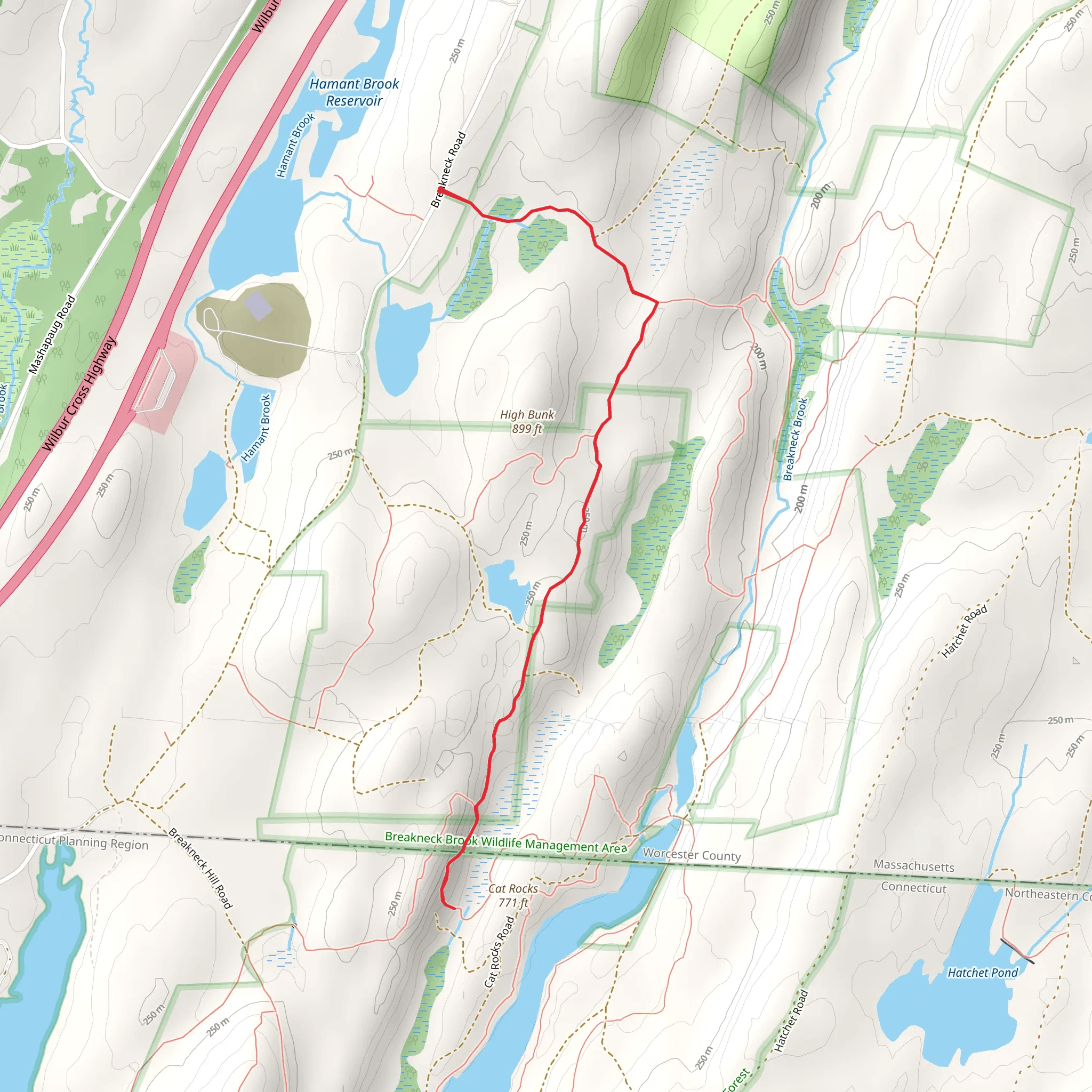 High Bunk from Breakneck Road mobile static map