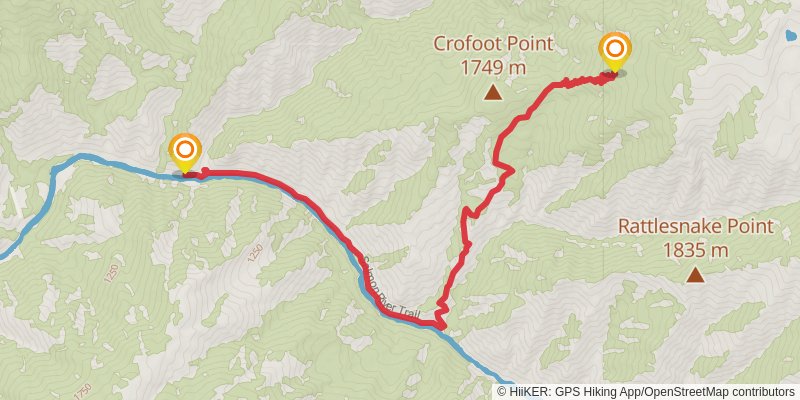 Idaho Centennial Trail stage 36 Map