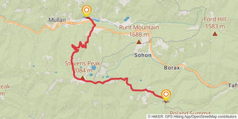 Idaho Centennial Trail stage 64 Map