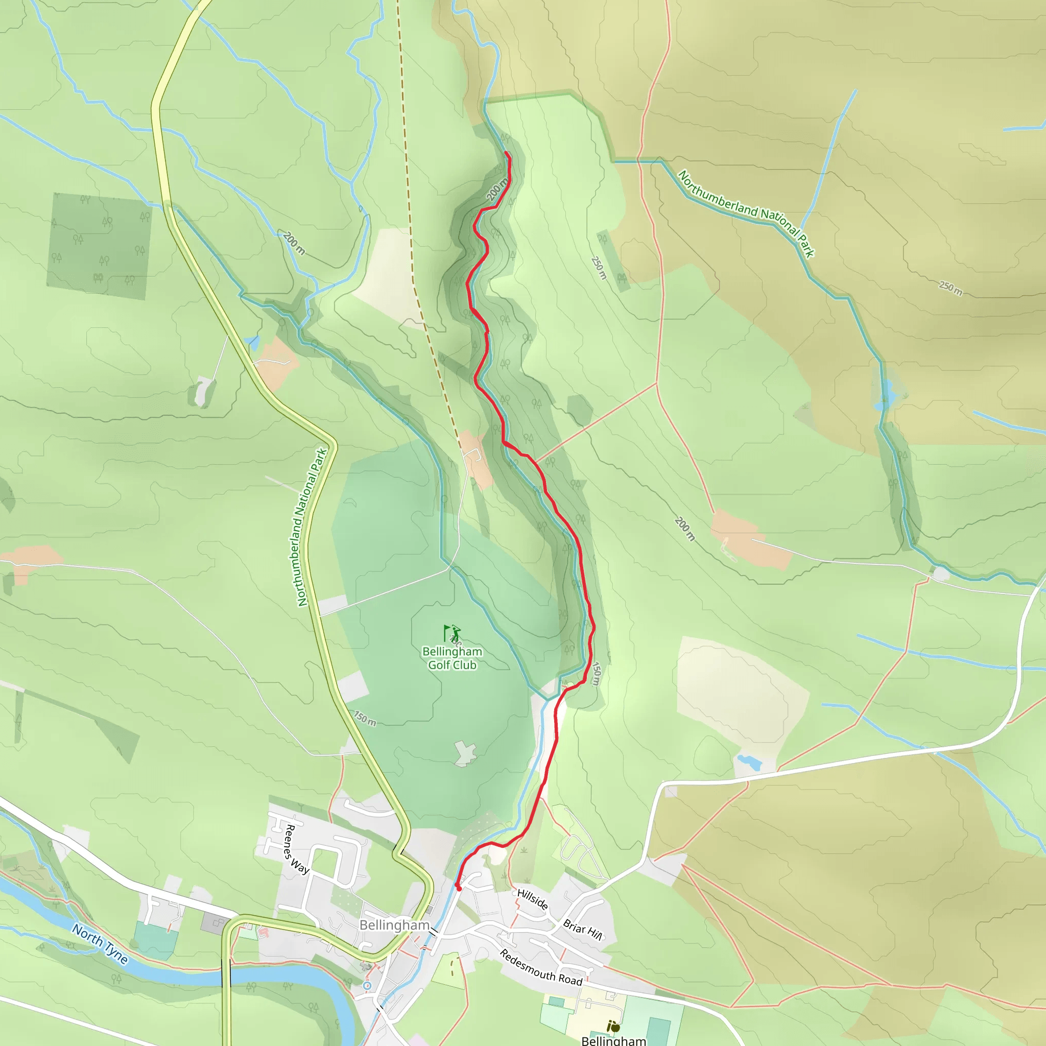 Hareshaw Linn Walk mobile static map