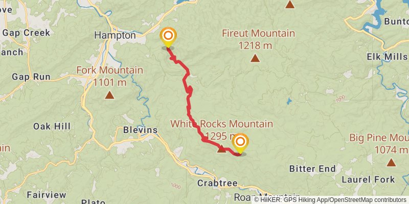 Appalachian Trail - Tennessee stage 2 Map