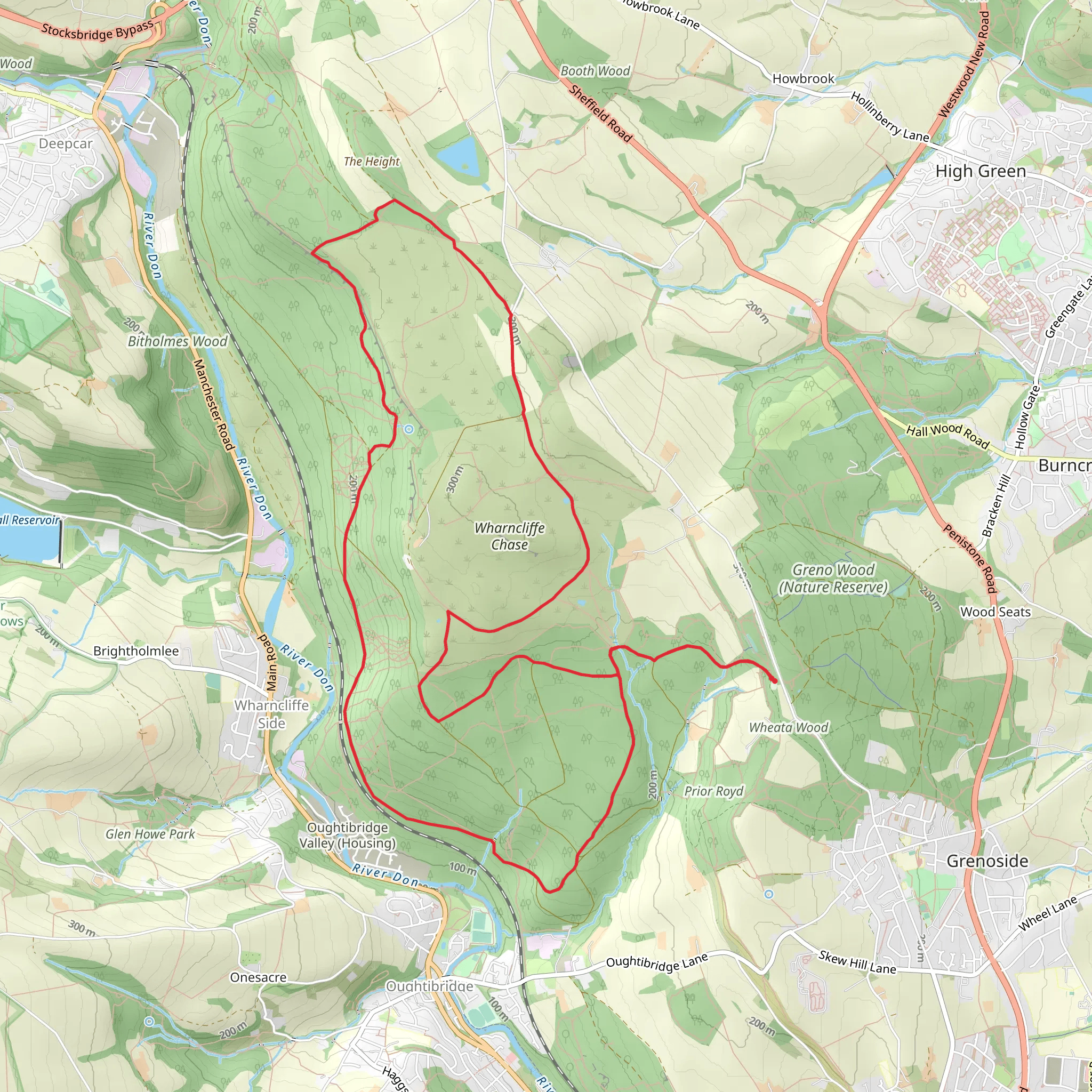 Wharncliliffe Woods Loop mobile static map