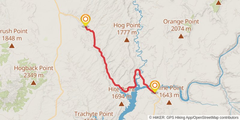 American Discovery Trail North Route stage 290 Map