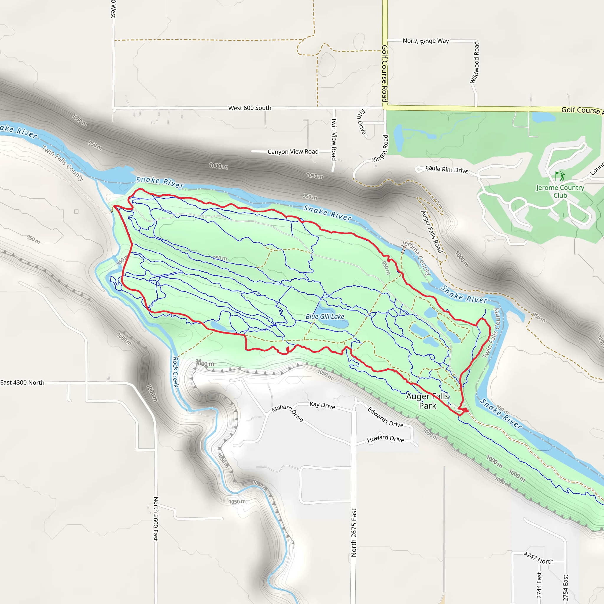 Rock Creek and Snake River Loop mobile static map