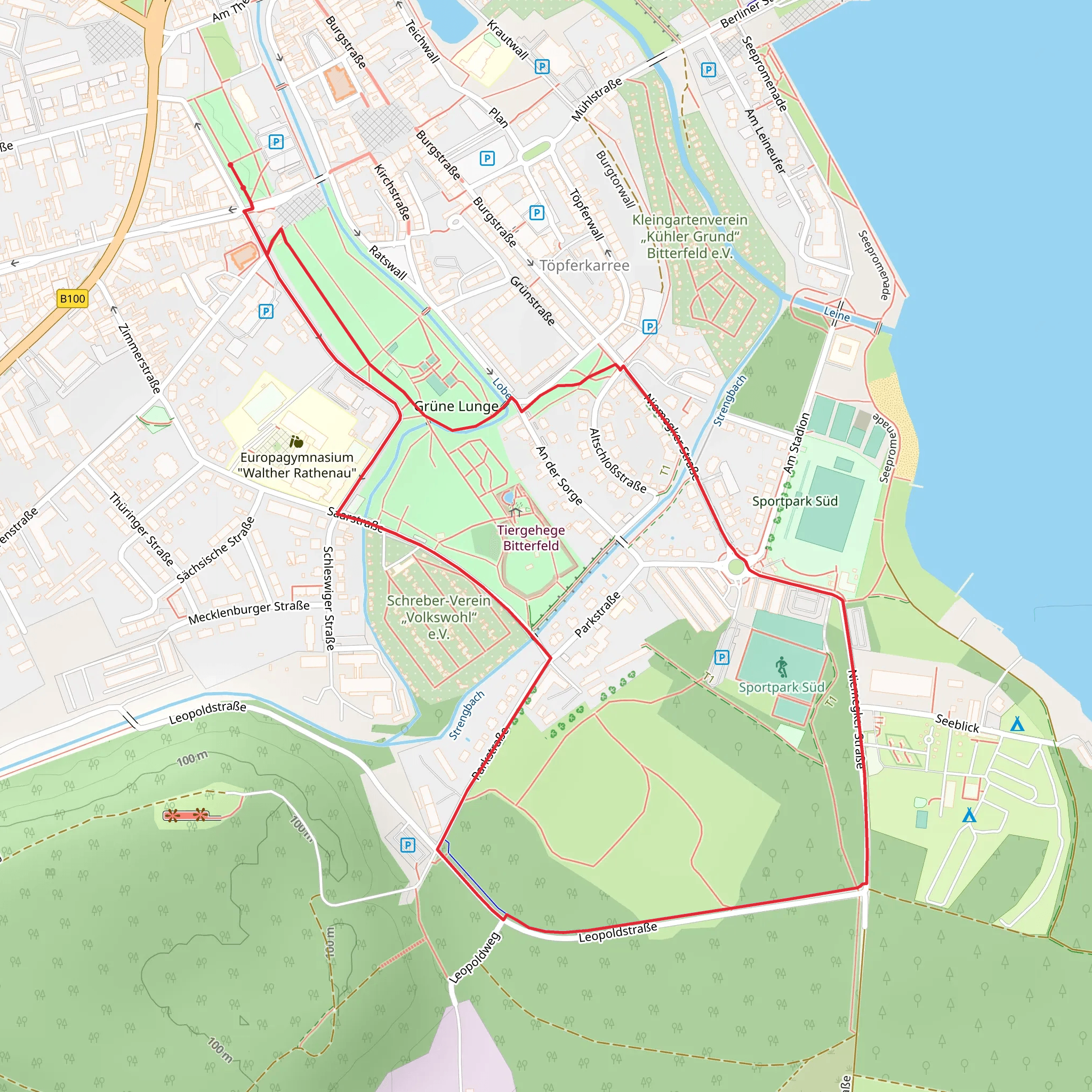 Gruene Lunge Loop mobile static map