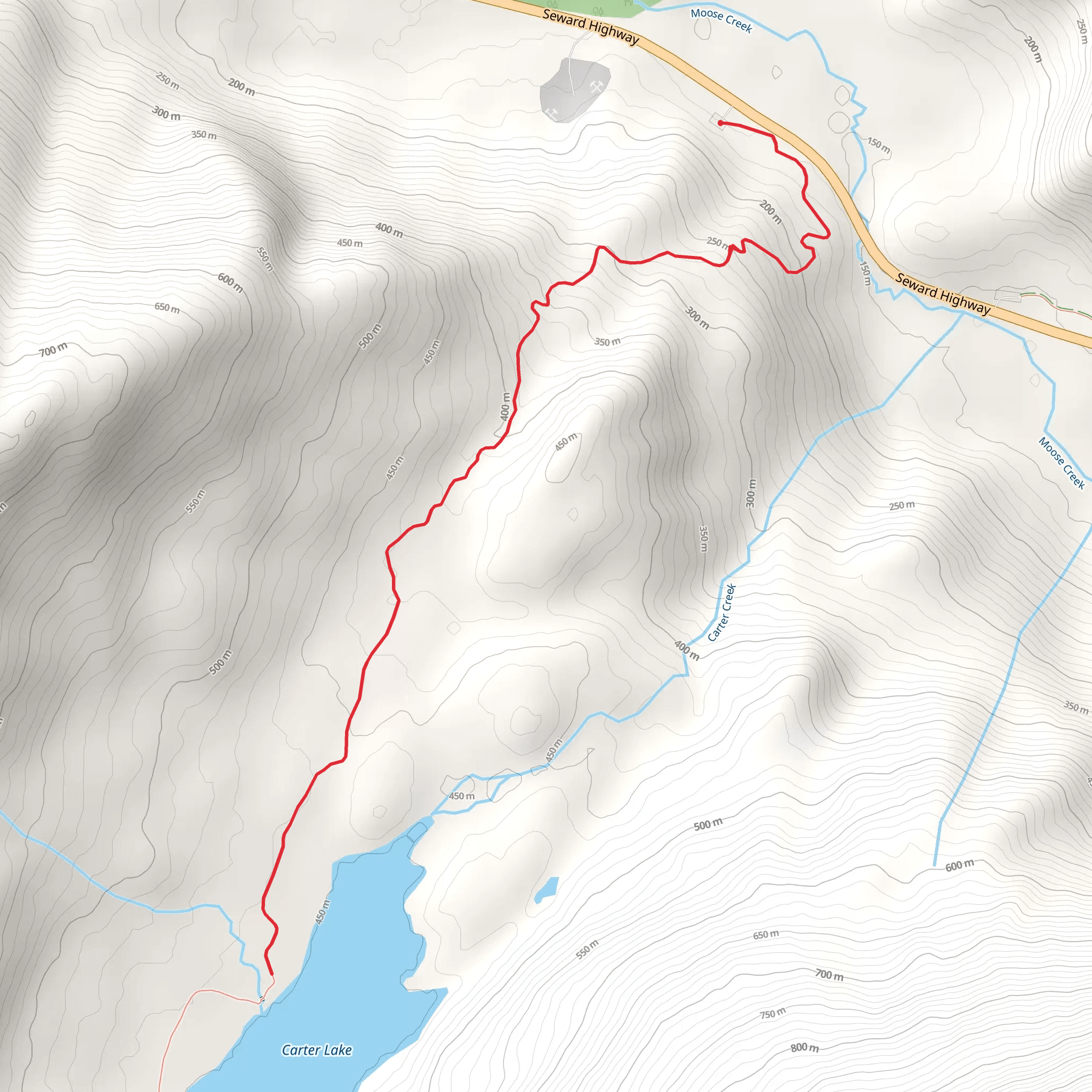 Carter Lake Trail mobile static map
