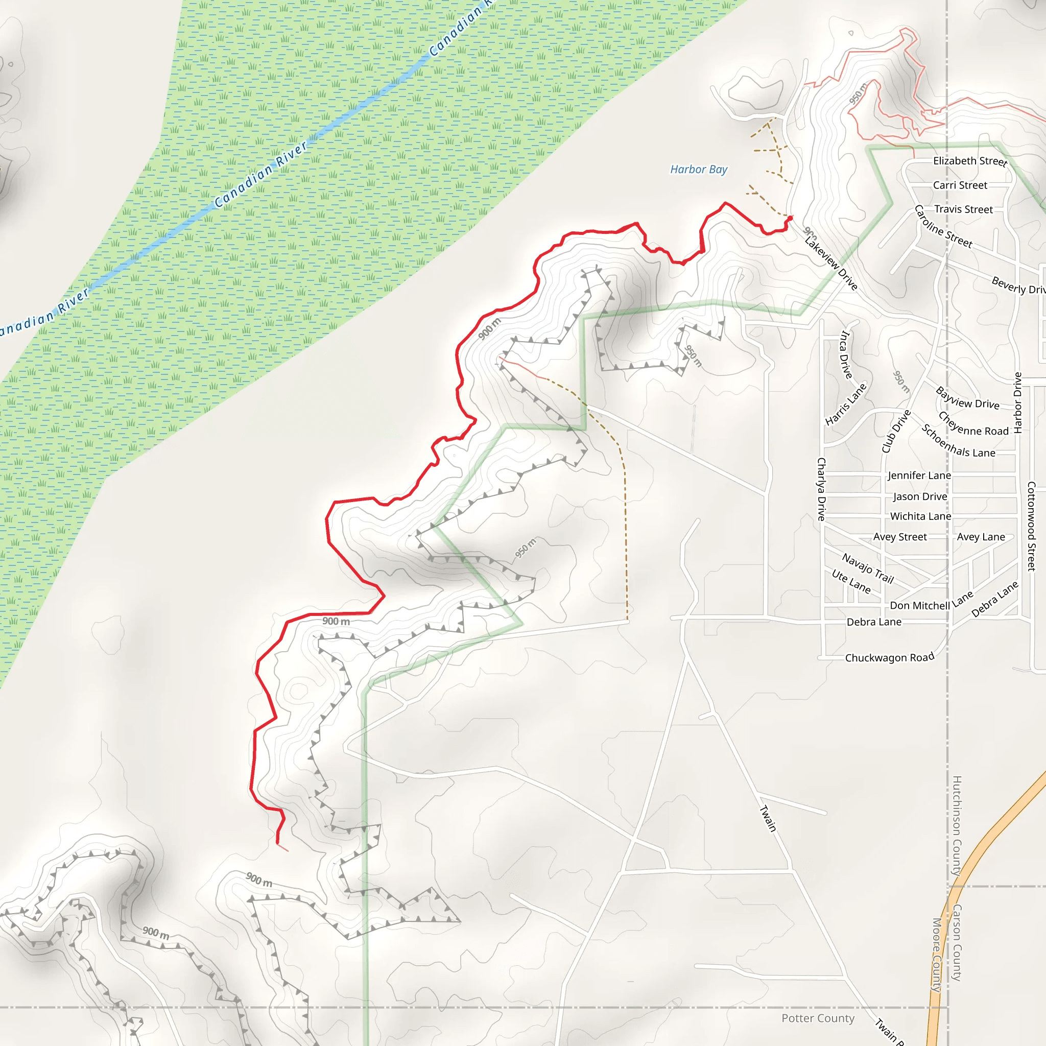 Turkey Creek Trail mobile static map