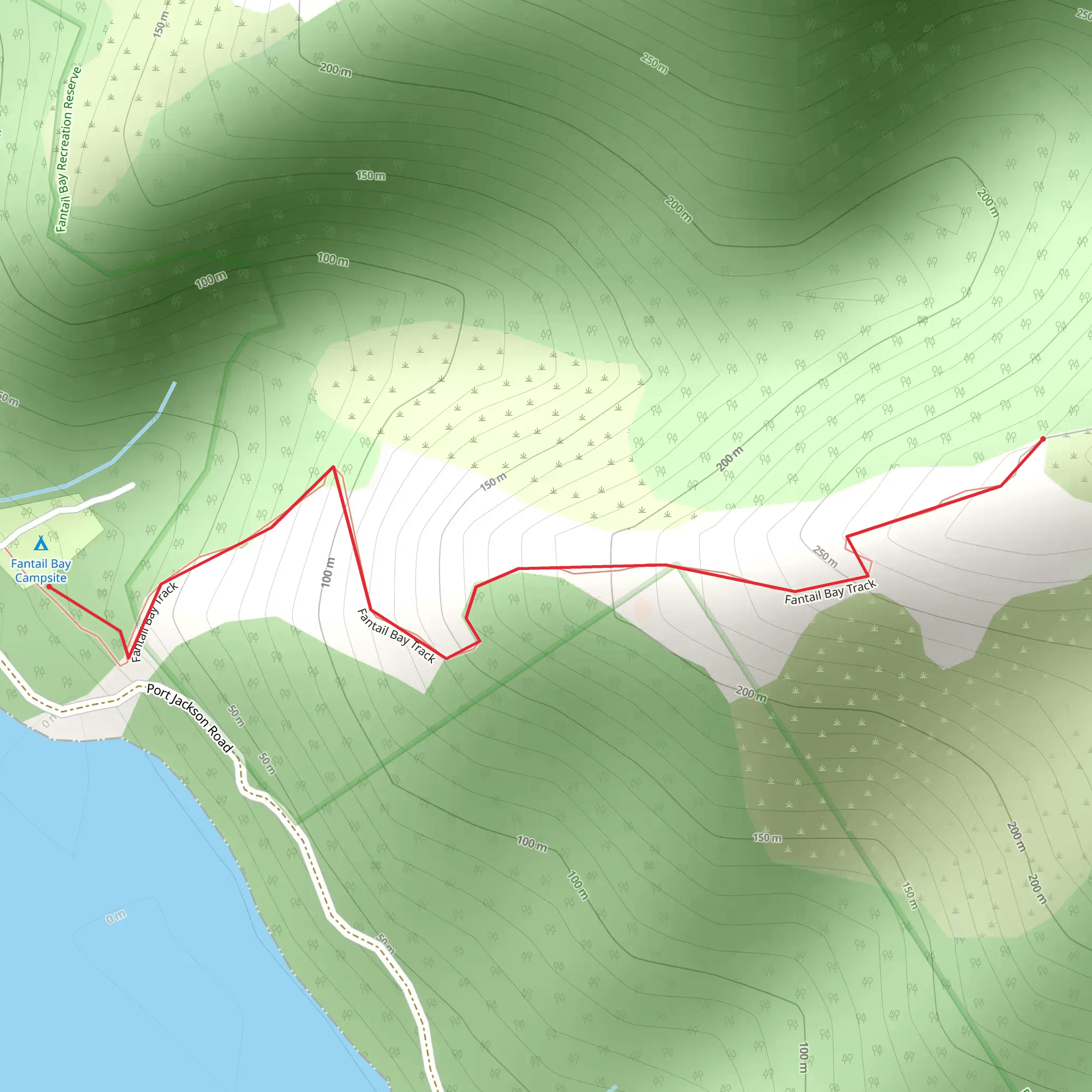 Fantail Bay Track mobile static map