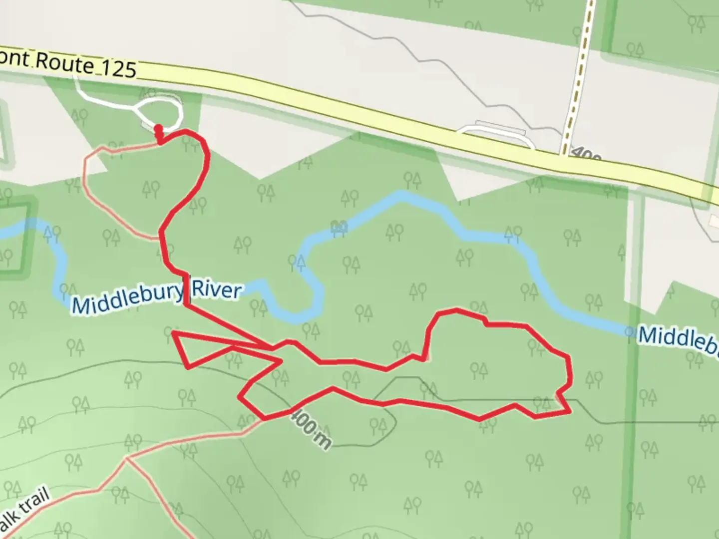 An image depicting the trail Robert Frost Upland Trail and its surrounding area.