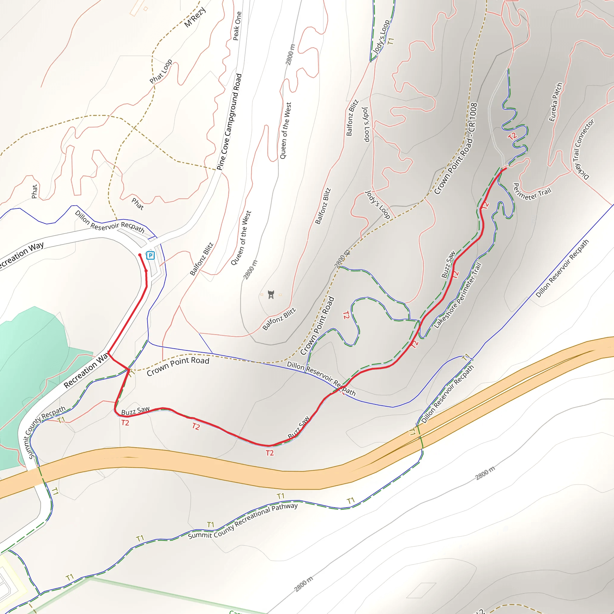 Buzzsaw Trail mobile static map