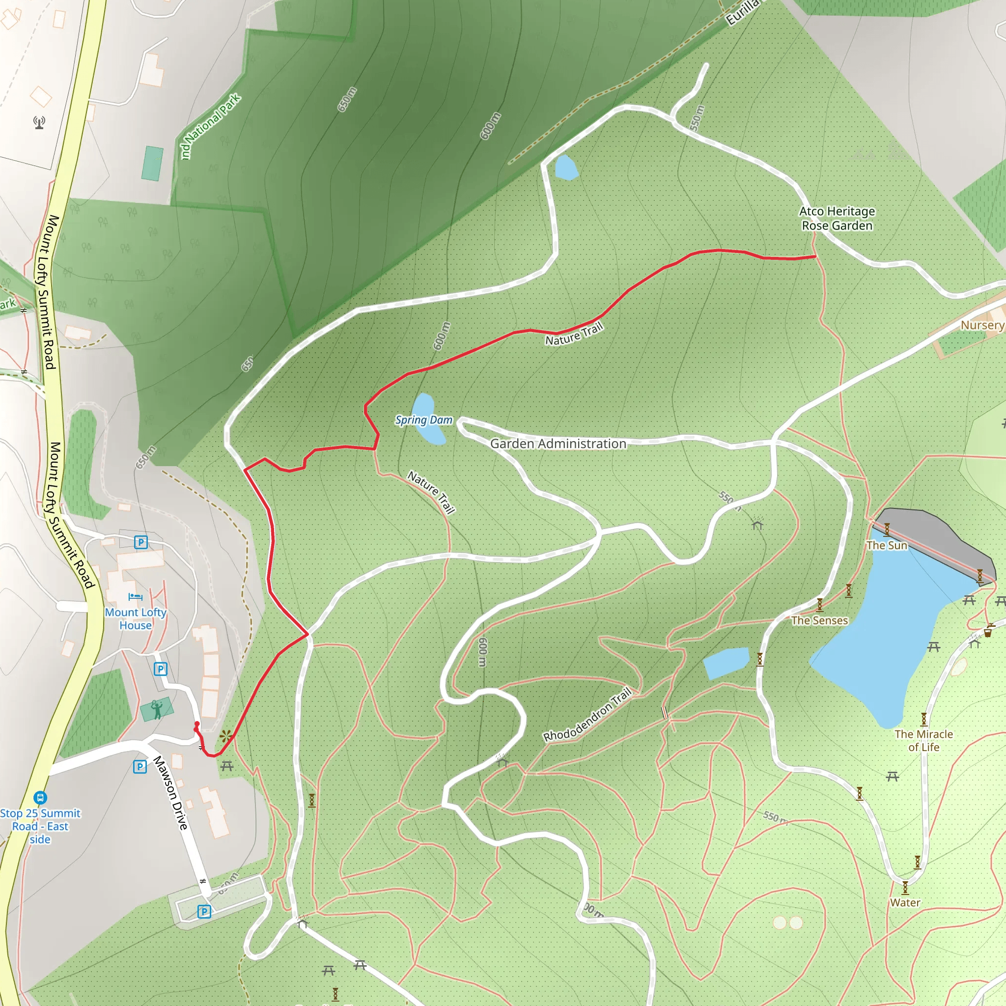 Mount Lofty - Nature Trail mobile static map