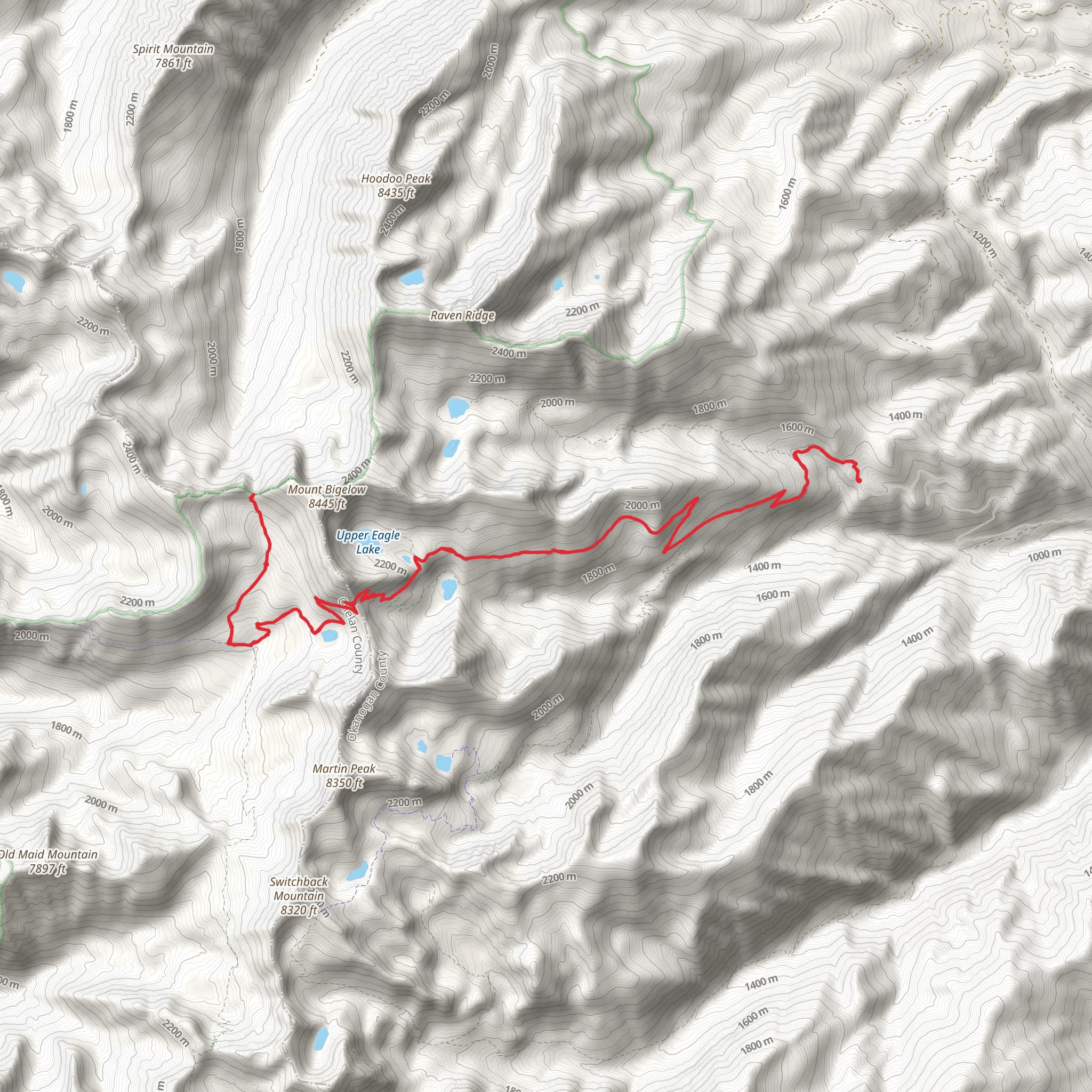 Hoodoo Pass via Eagle Lakes Trail mobile static map