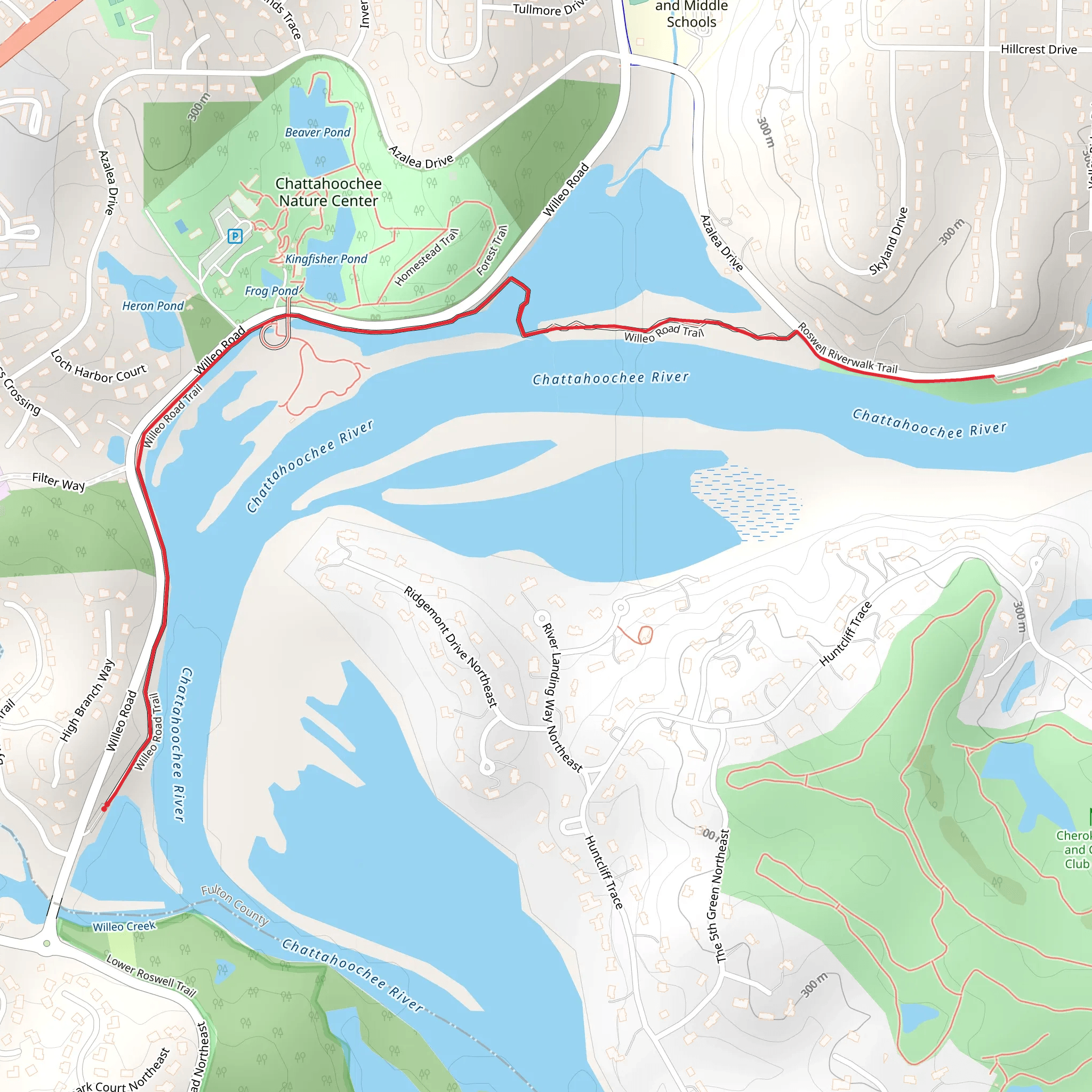Willeo Road Trail mobile static map
