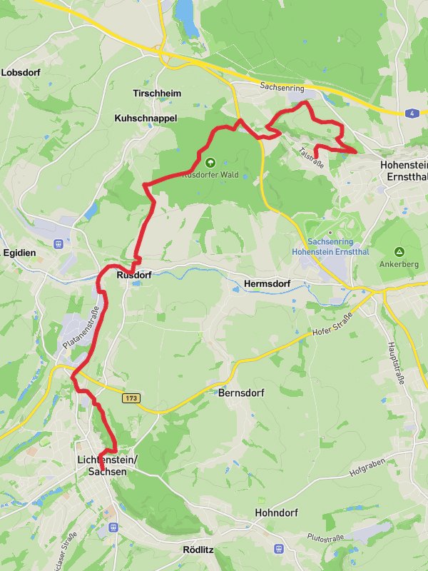 Muehlberg and Kreiselbach via Lichtenstein