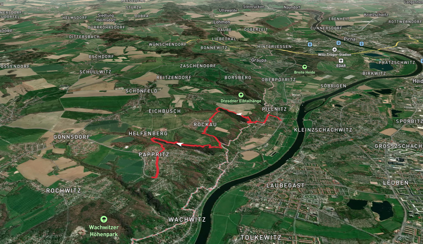 Hosterwitz to Wachwitz via Gelber Strich