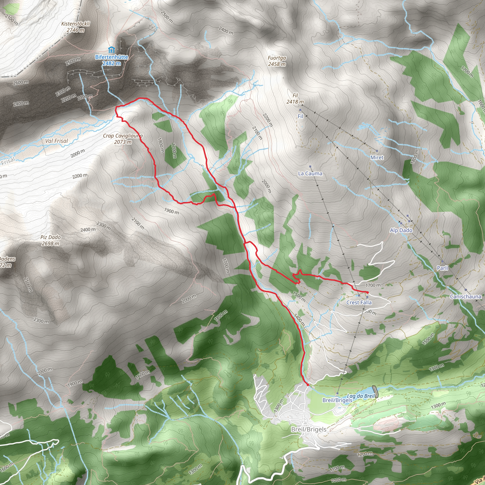 Hochtal Val Frisal mobile static map
