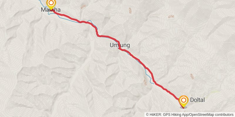 Markha Valley Trek stage 3 Map